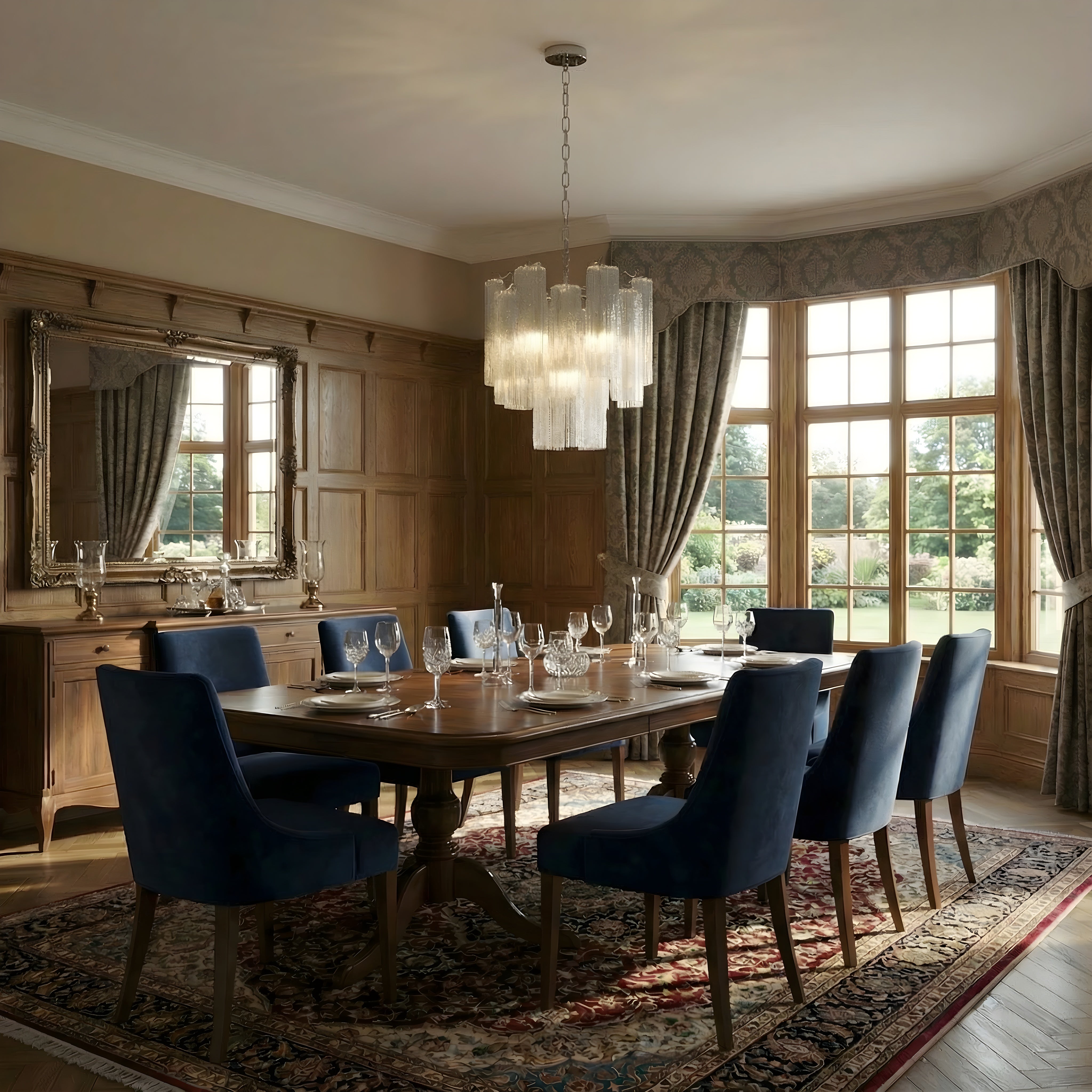 Französischer Glas-Kronleuchter