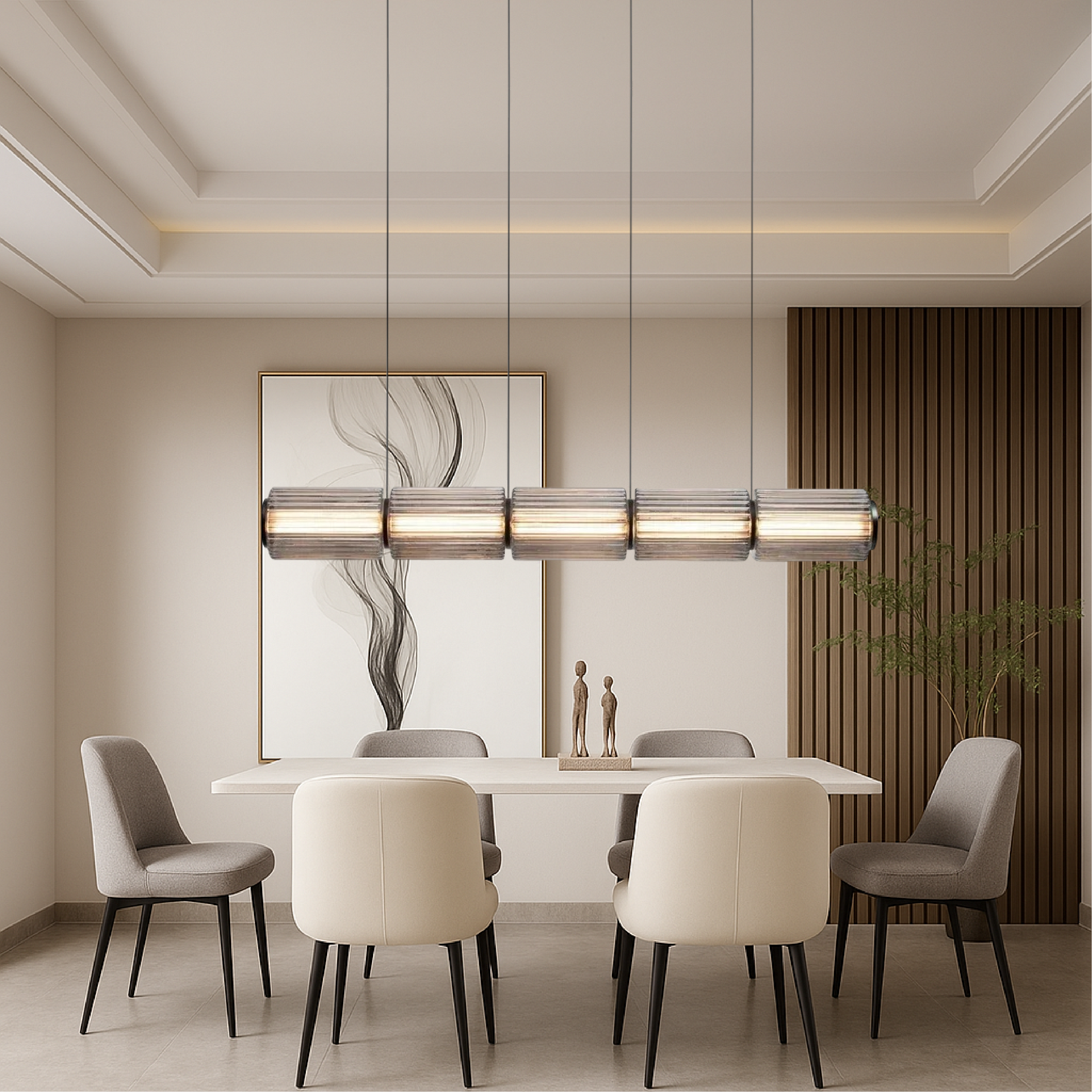 Zylinder Glas Pendelleuchte