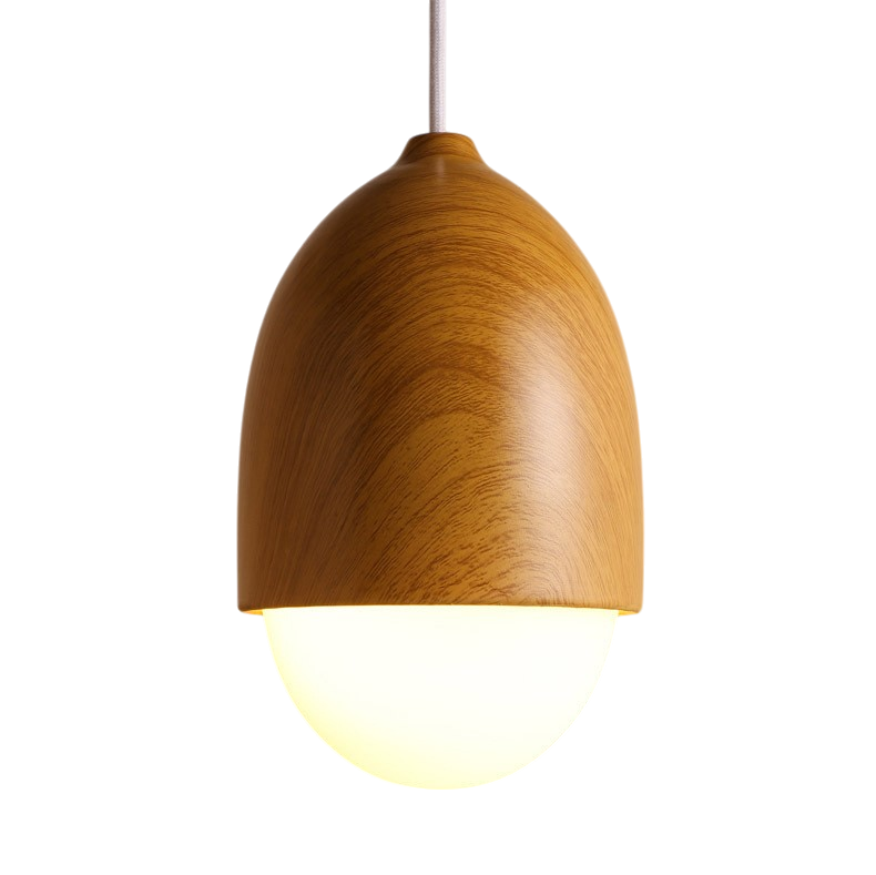 Nordische Pendelleuchte aus Holz