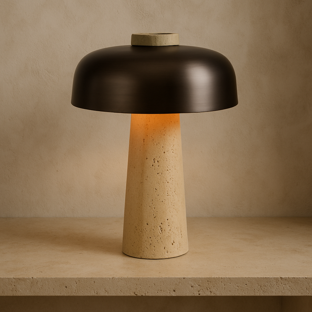 Travertin Tischlampe