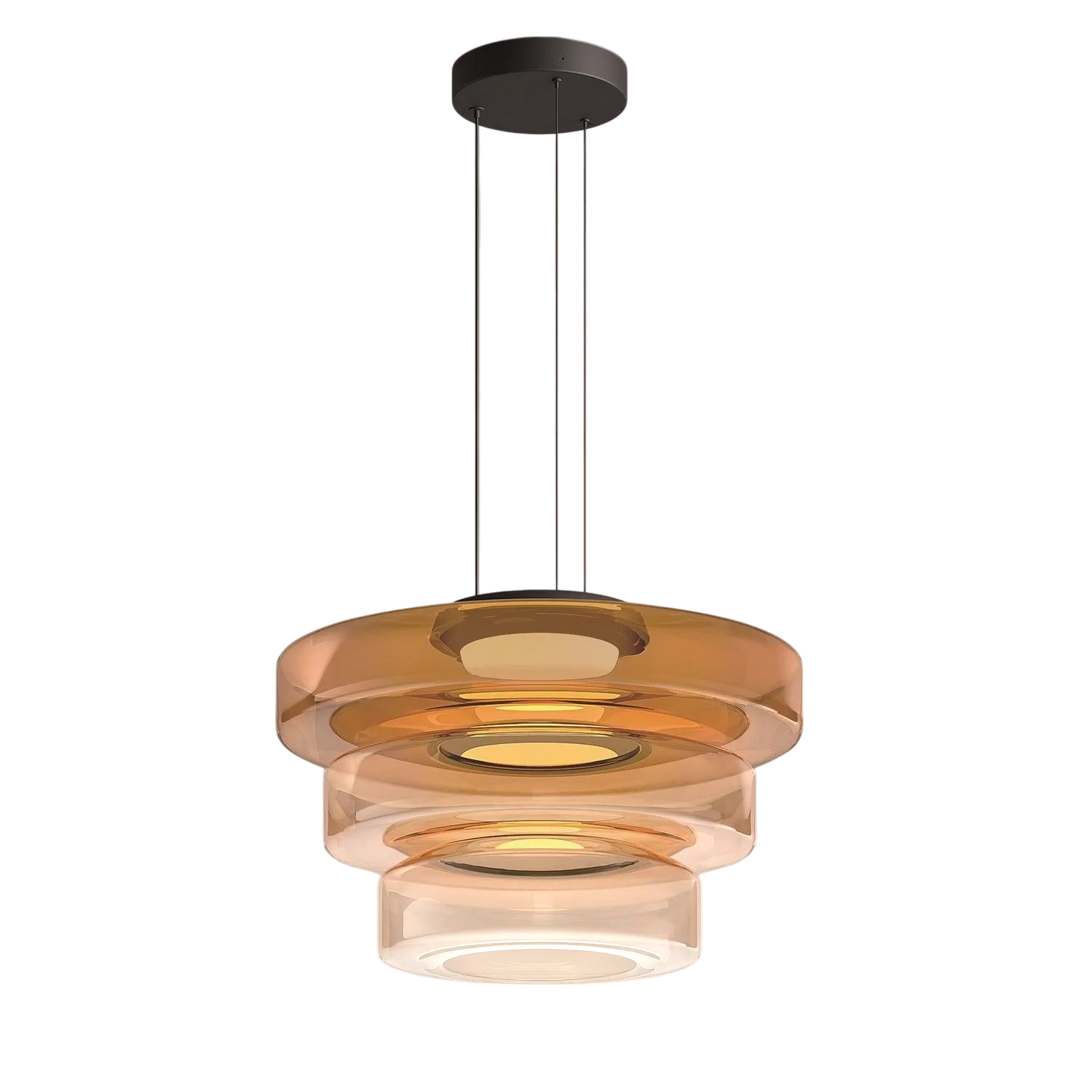 Dänische Glas Bauhaus Pendelleuchte