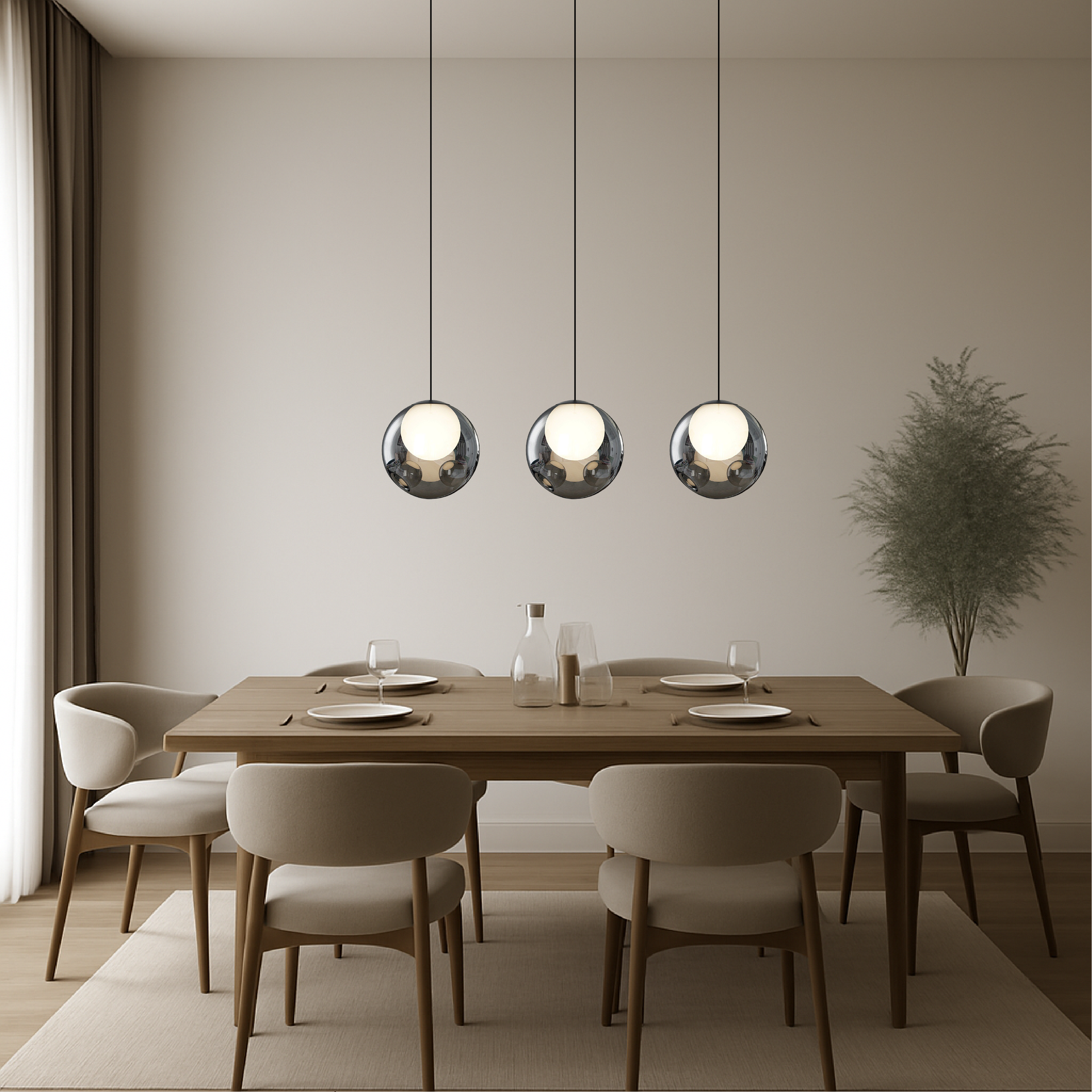 Italienische Glas-Pendelleuchte