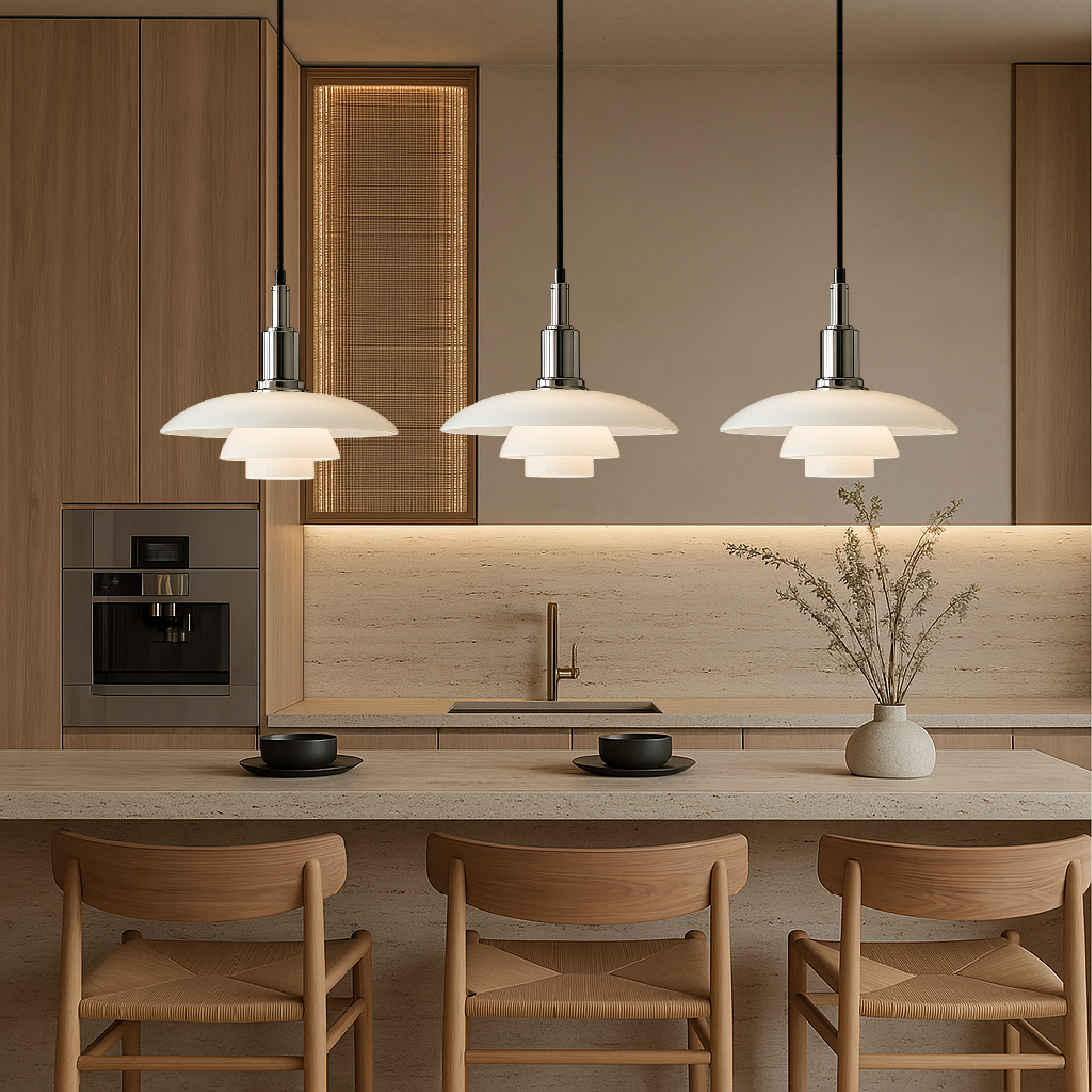 2/3 Kopf Dänische Designer Pendelleuchte