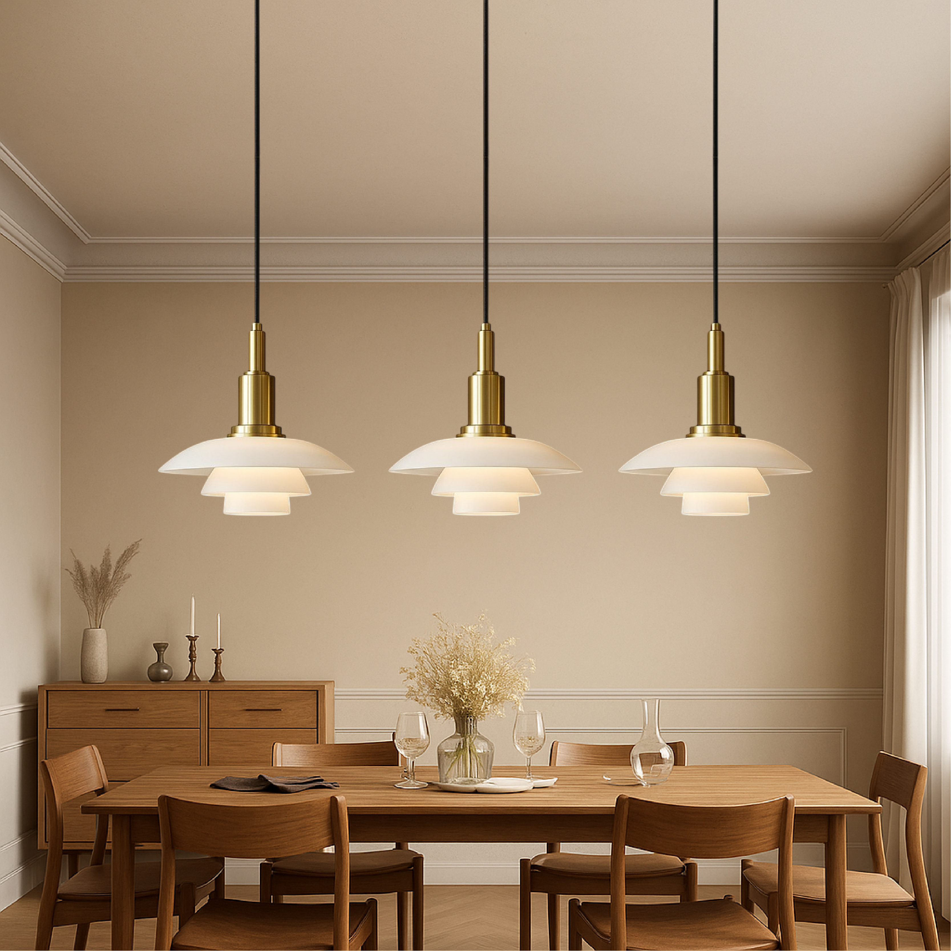 2/3 Kopf Dänische Designer Pendelleuchte