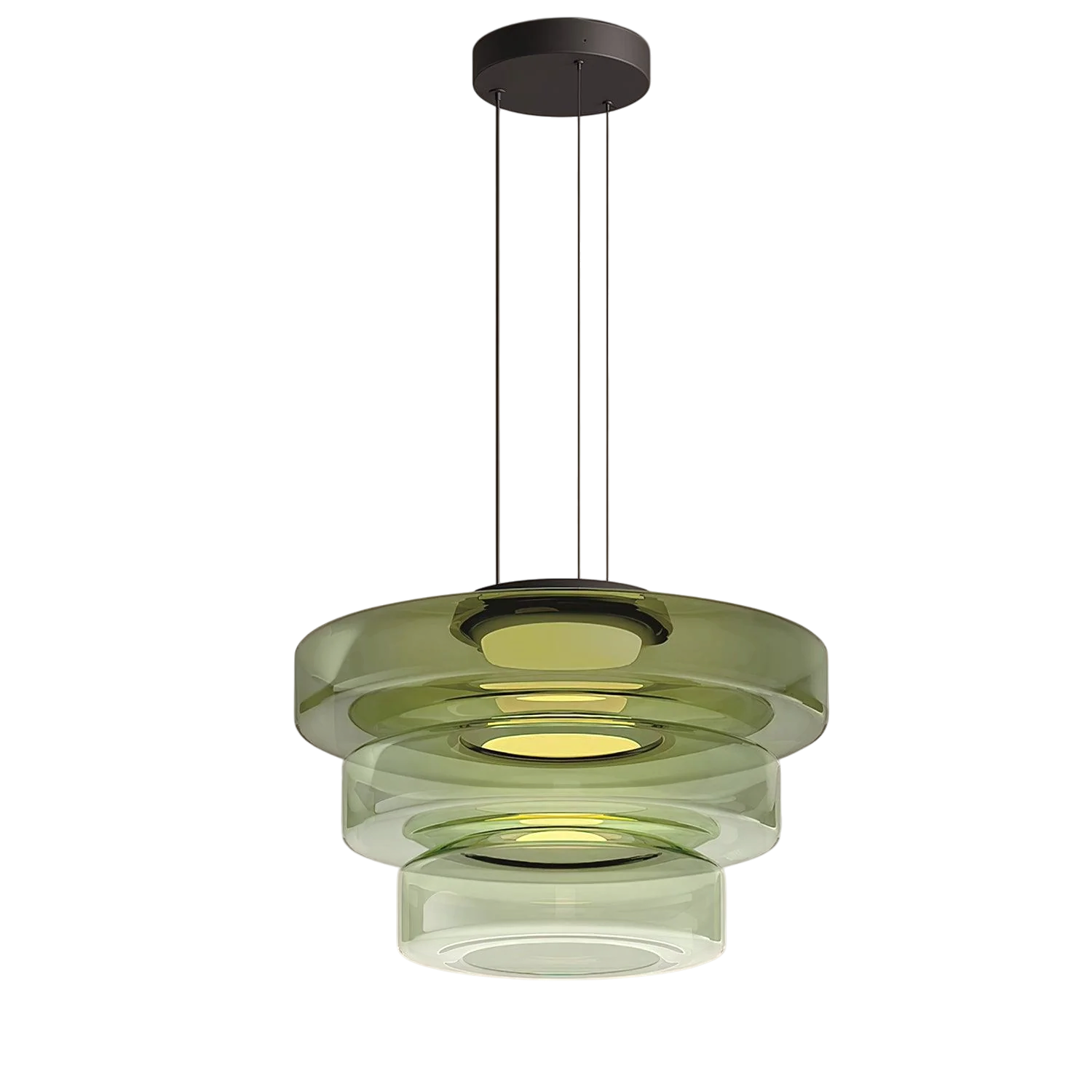 Dänische Glas Bauhaus Pendelleuchte