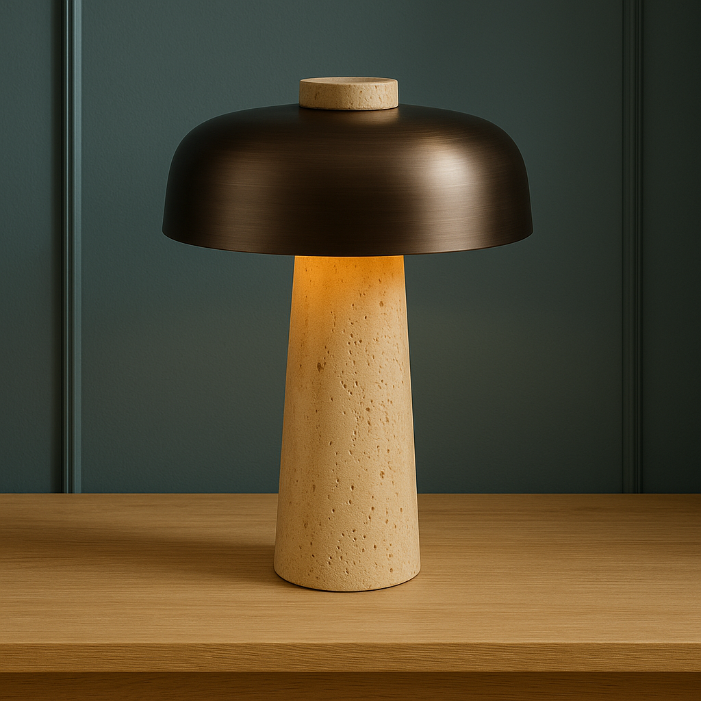 Travertin Tischlampe