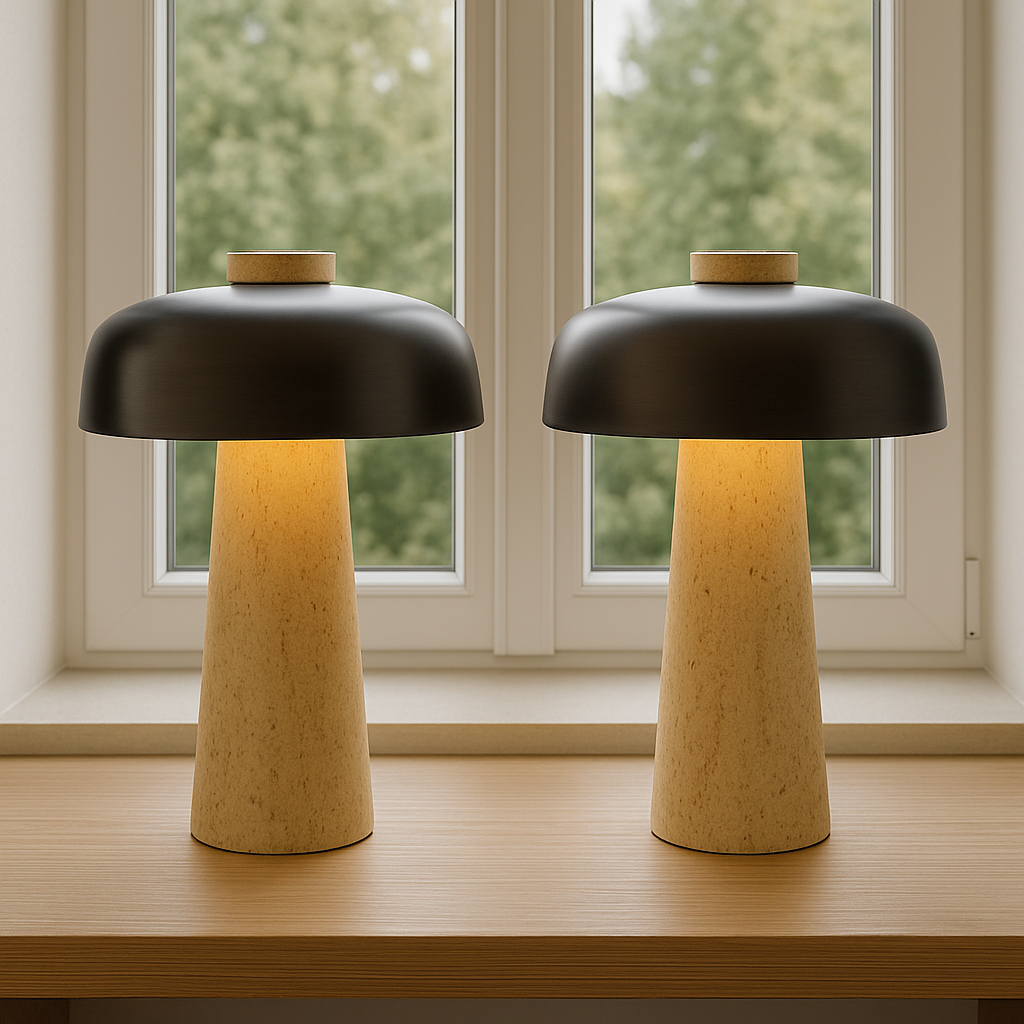 Travertin Tischlampe