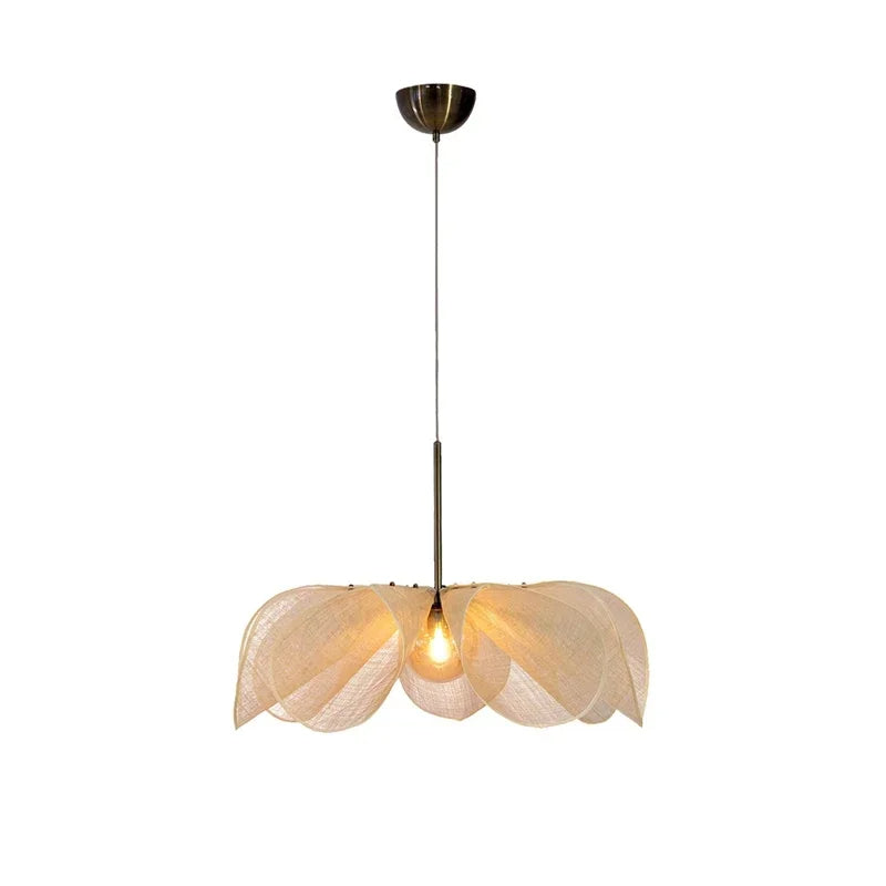 Vintage Stoff Pendelleuchte