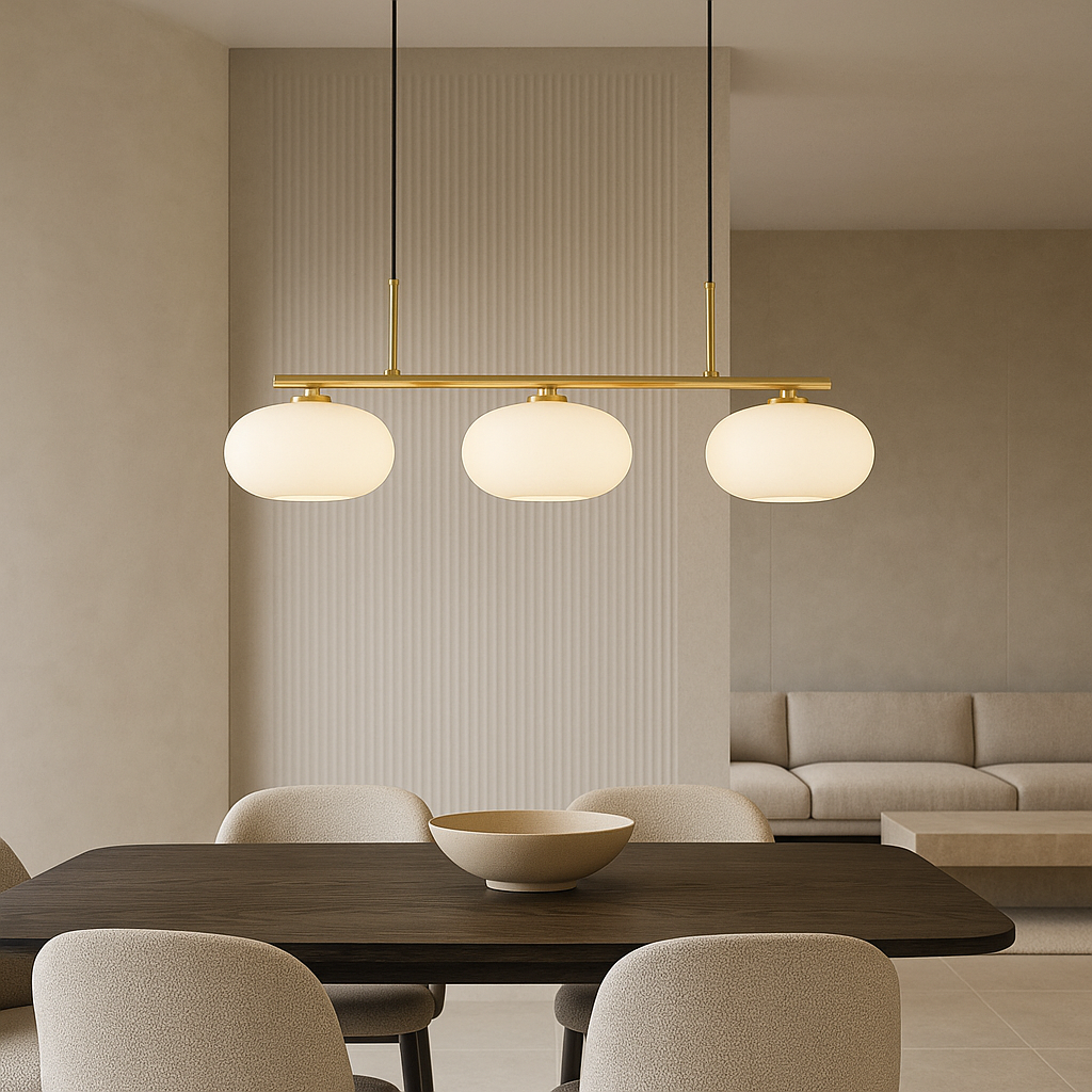 3-köpfige Bauhaus-Pendelleuchte