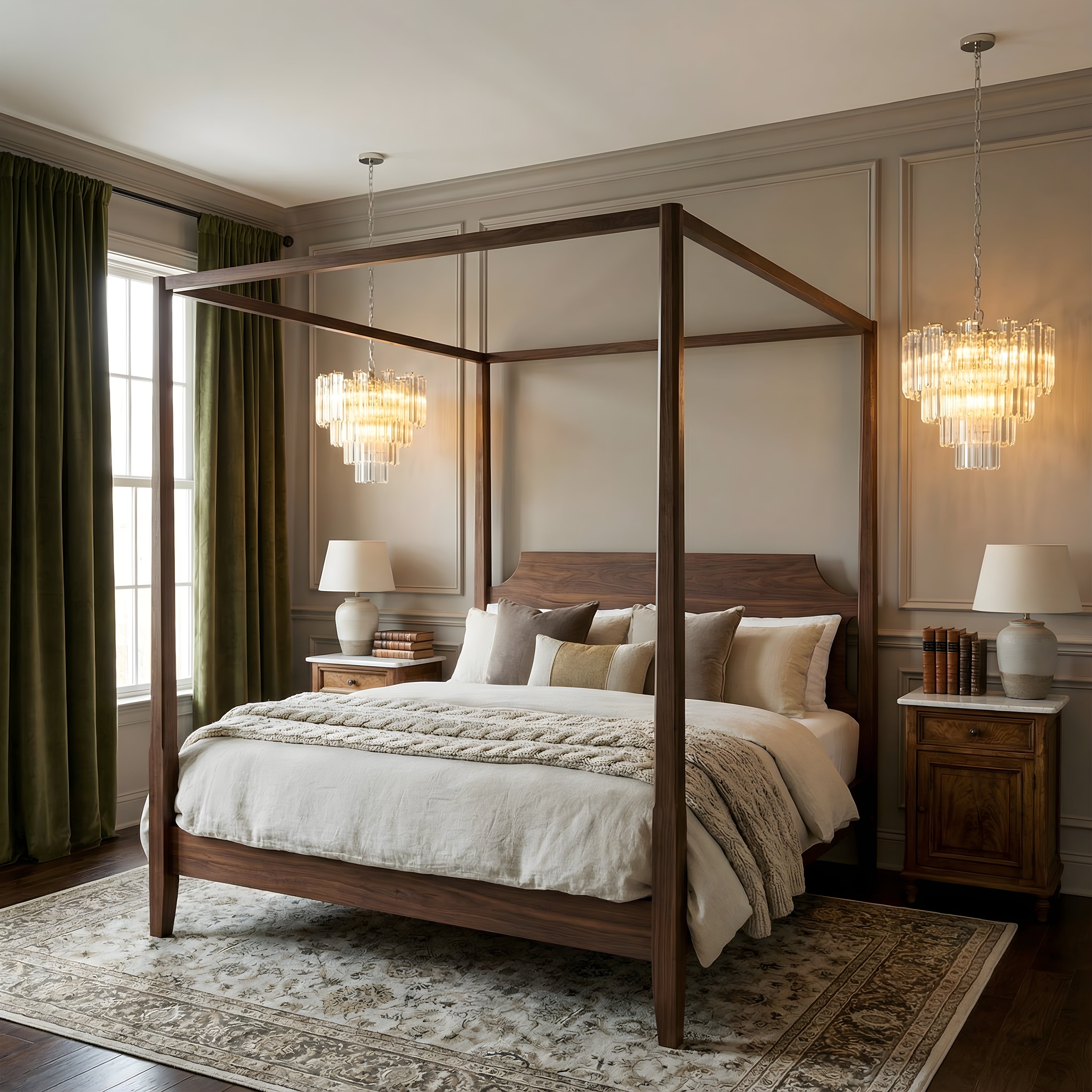 Französischer Glas-Kronleuchter