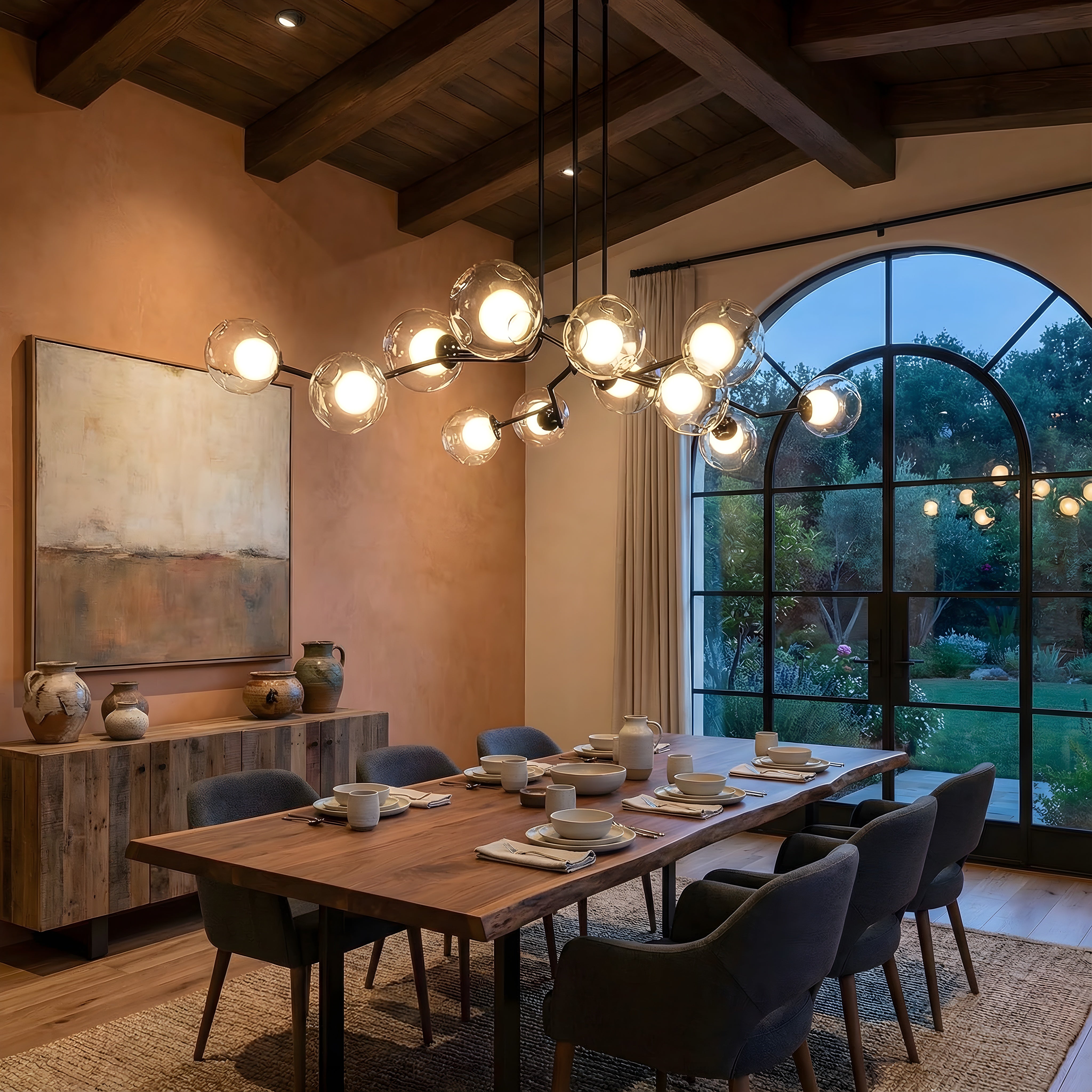 Nordische Glas-Deckenleuchte