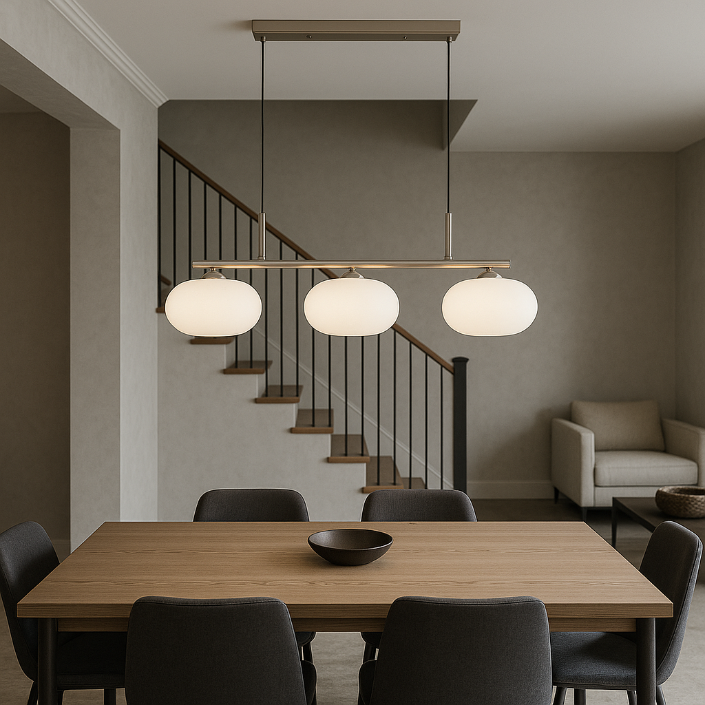 3-köpfige Bauhaus-Pendelleuchte