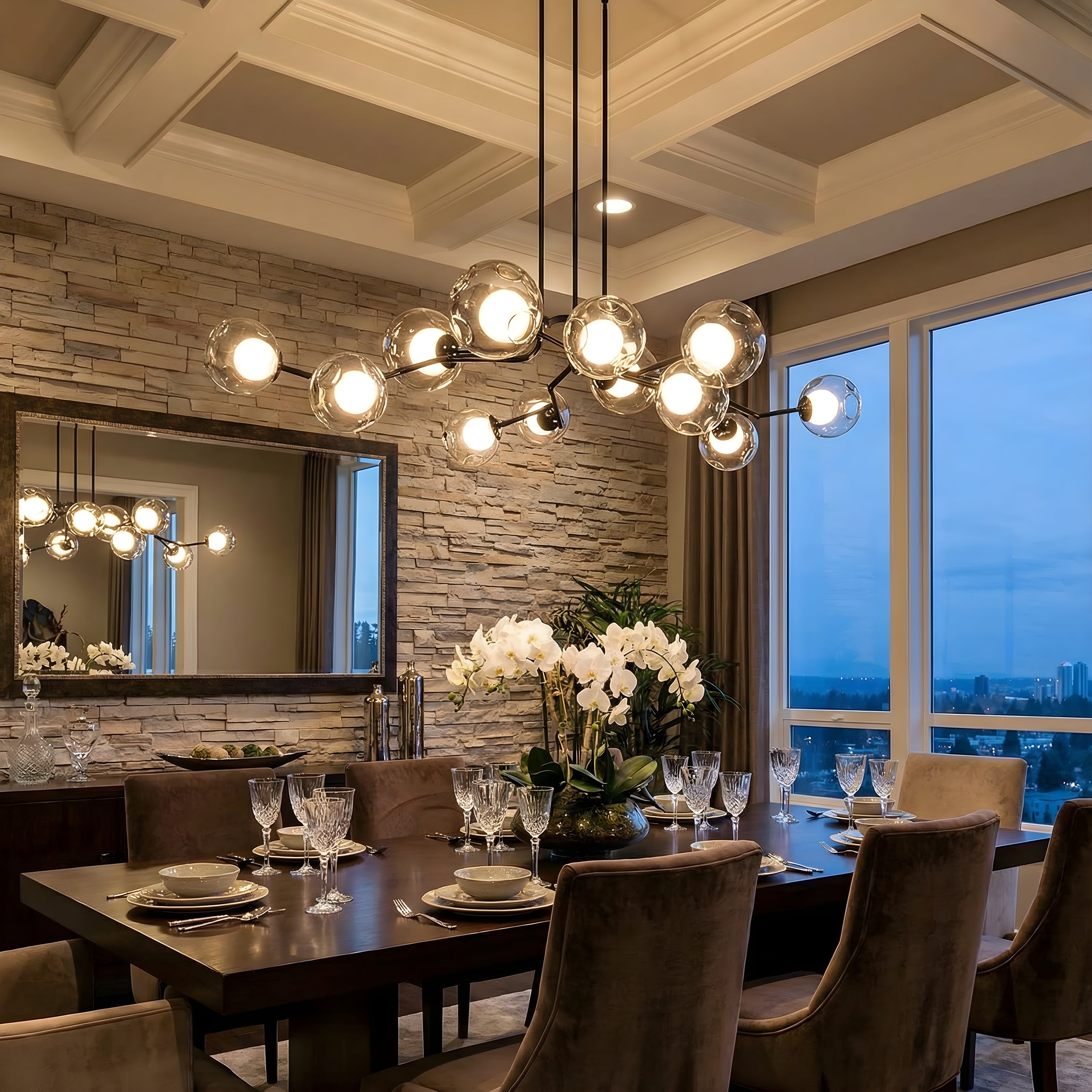 Nordische Glas-Deckenleuchte