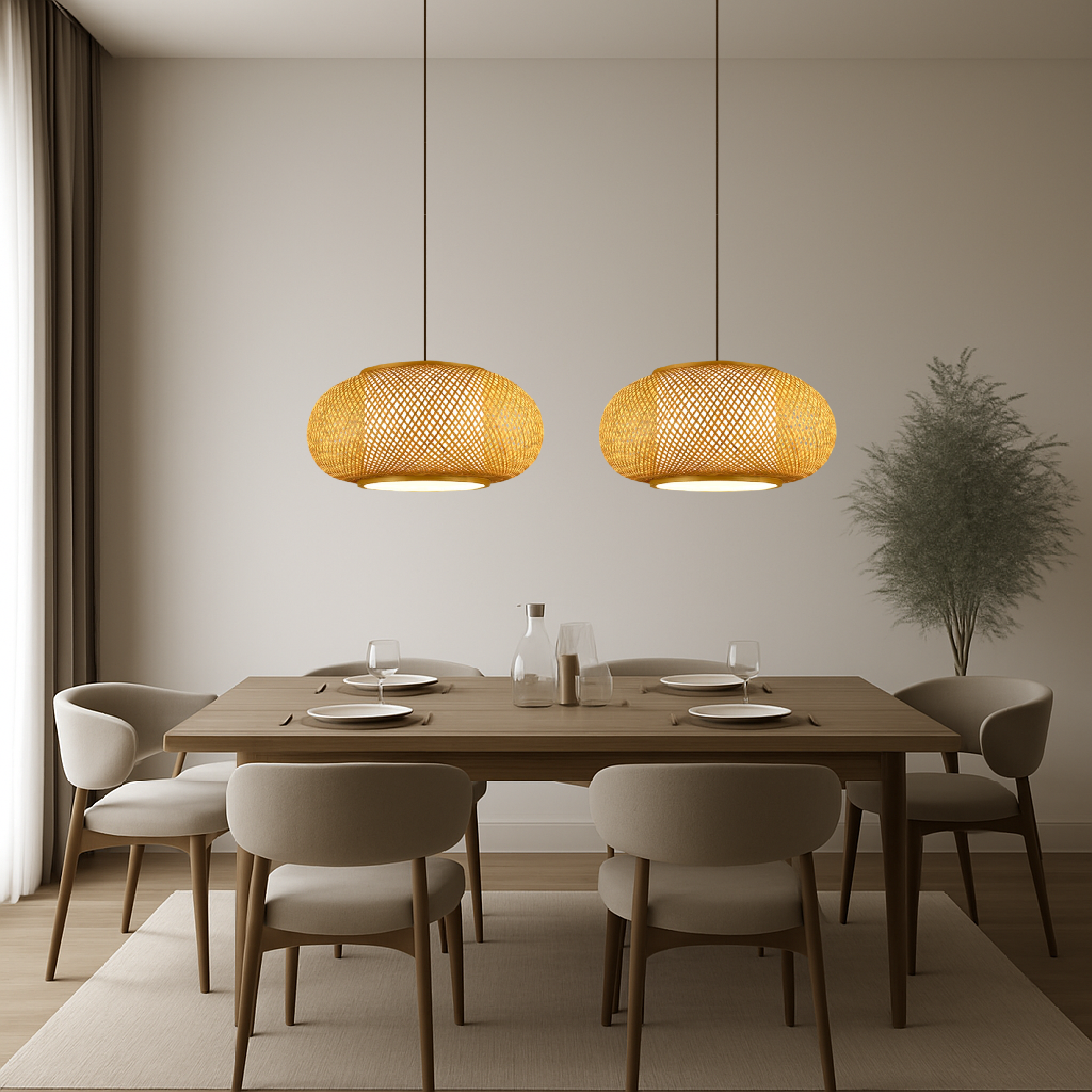 Hansens Bamboo Pendelleuchte