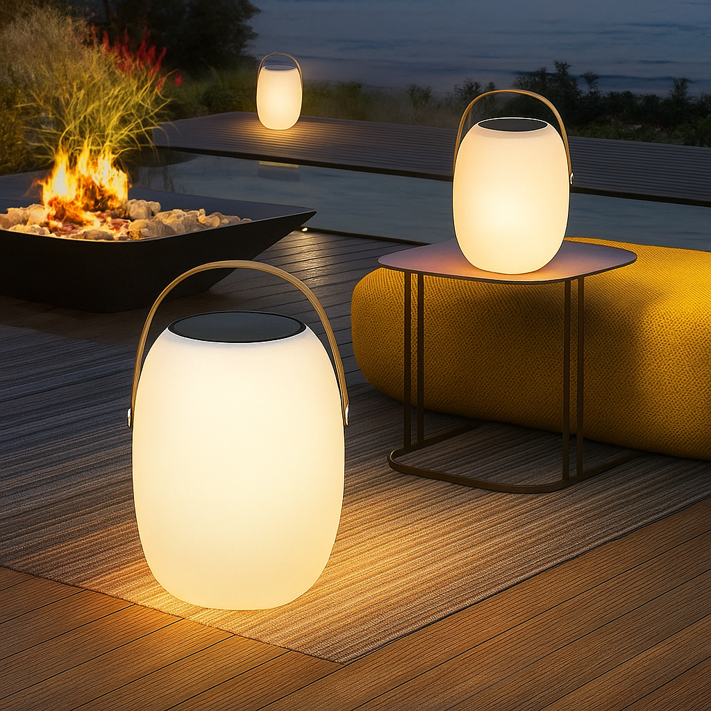 Tragbare Terrassen-Solarlampe
