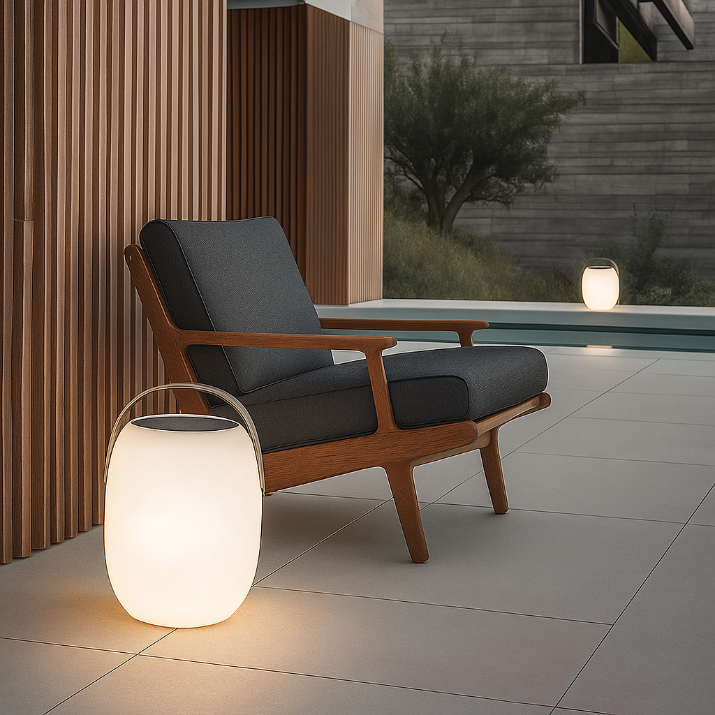 Tragbare Terrassen-Solarlampe