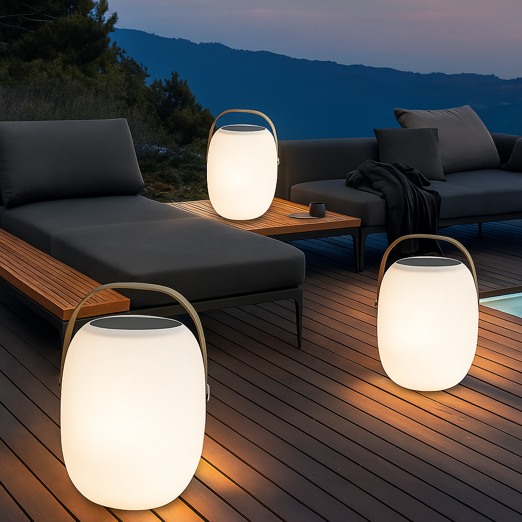 Tragbare Terrassen-Solarlampe