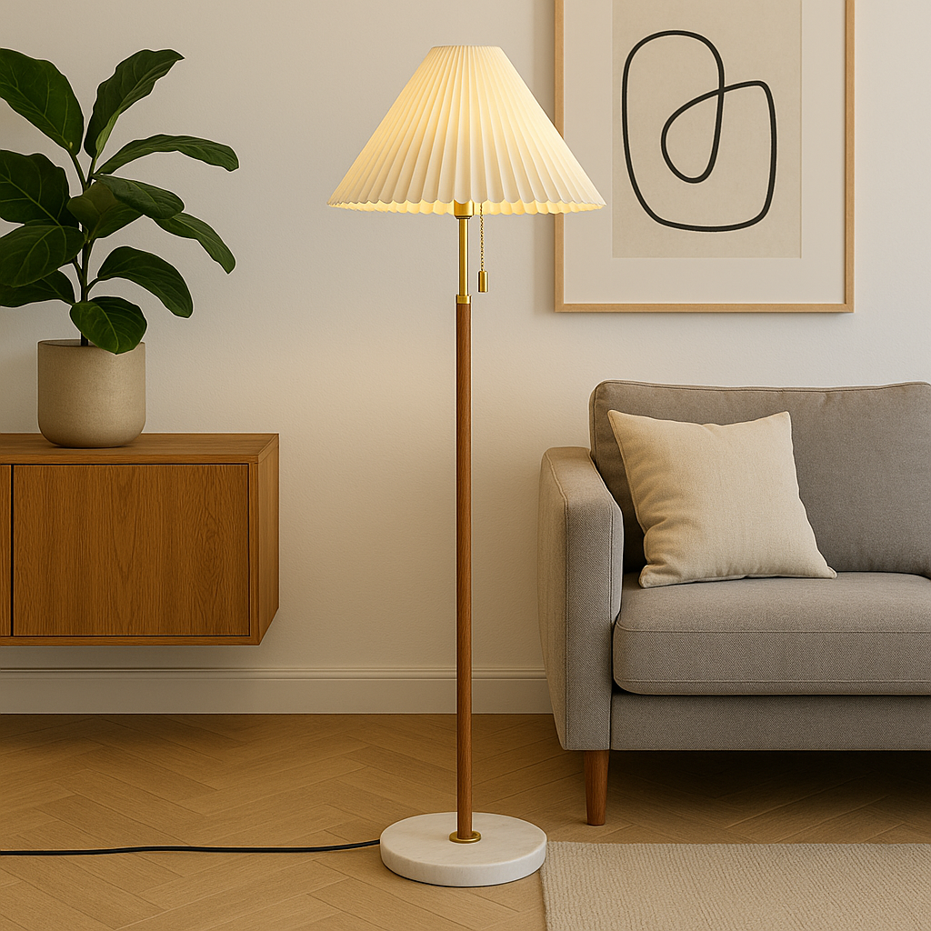 Yrus Vintage Stehlampe aus Holz