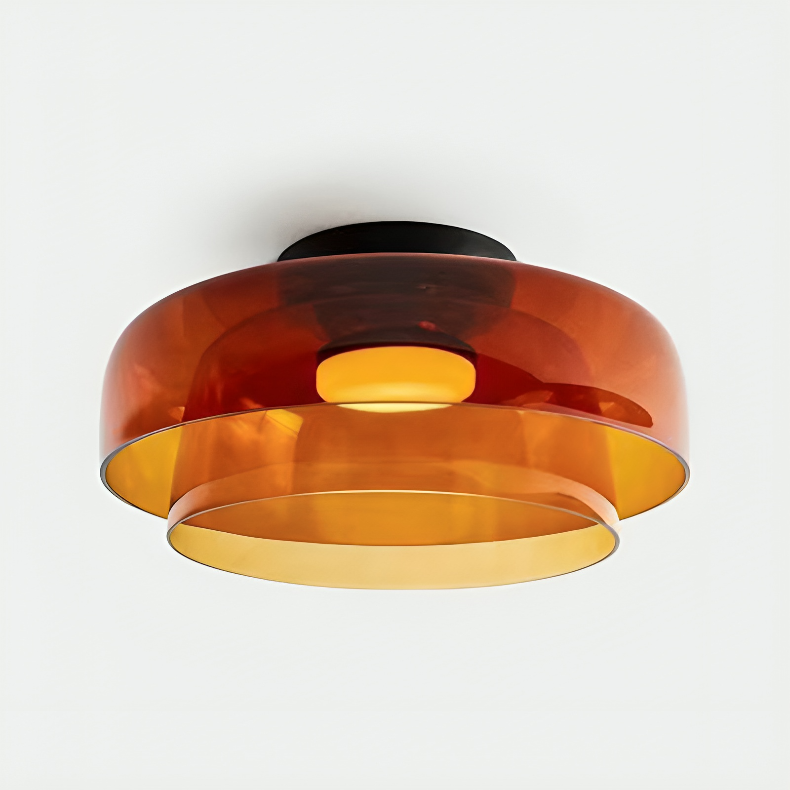 Nordische Bauhaus-Glas-Pendelleuchte in Schichten
