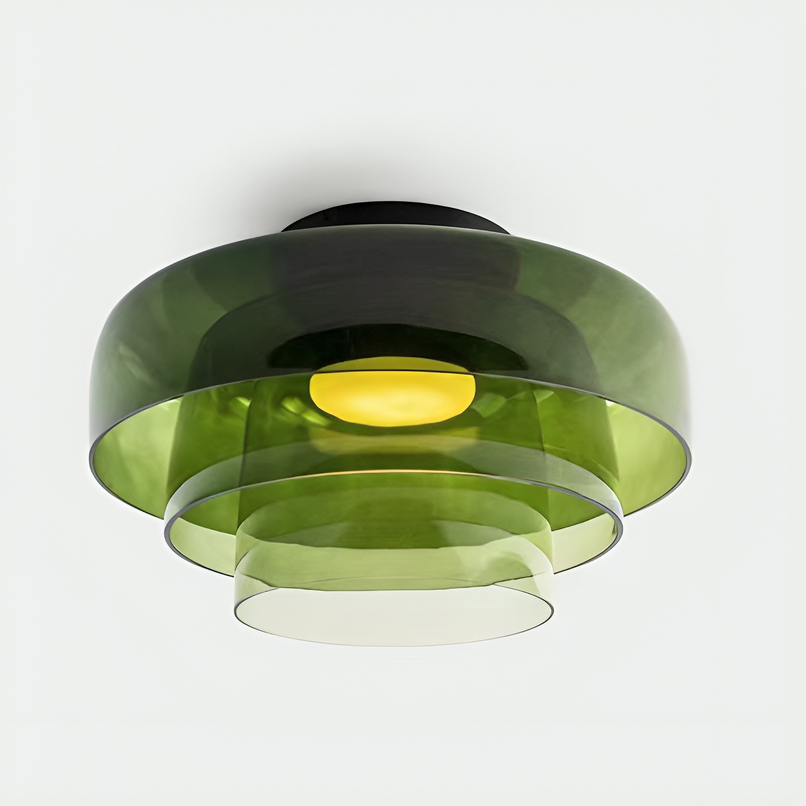 Nordische Bauhaus-Glas-Pendelleuchte in Schichten