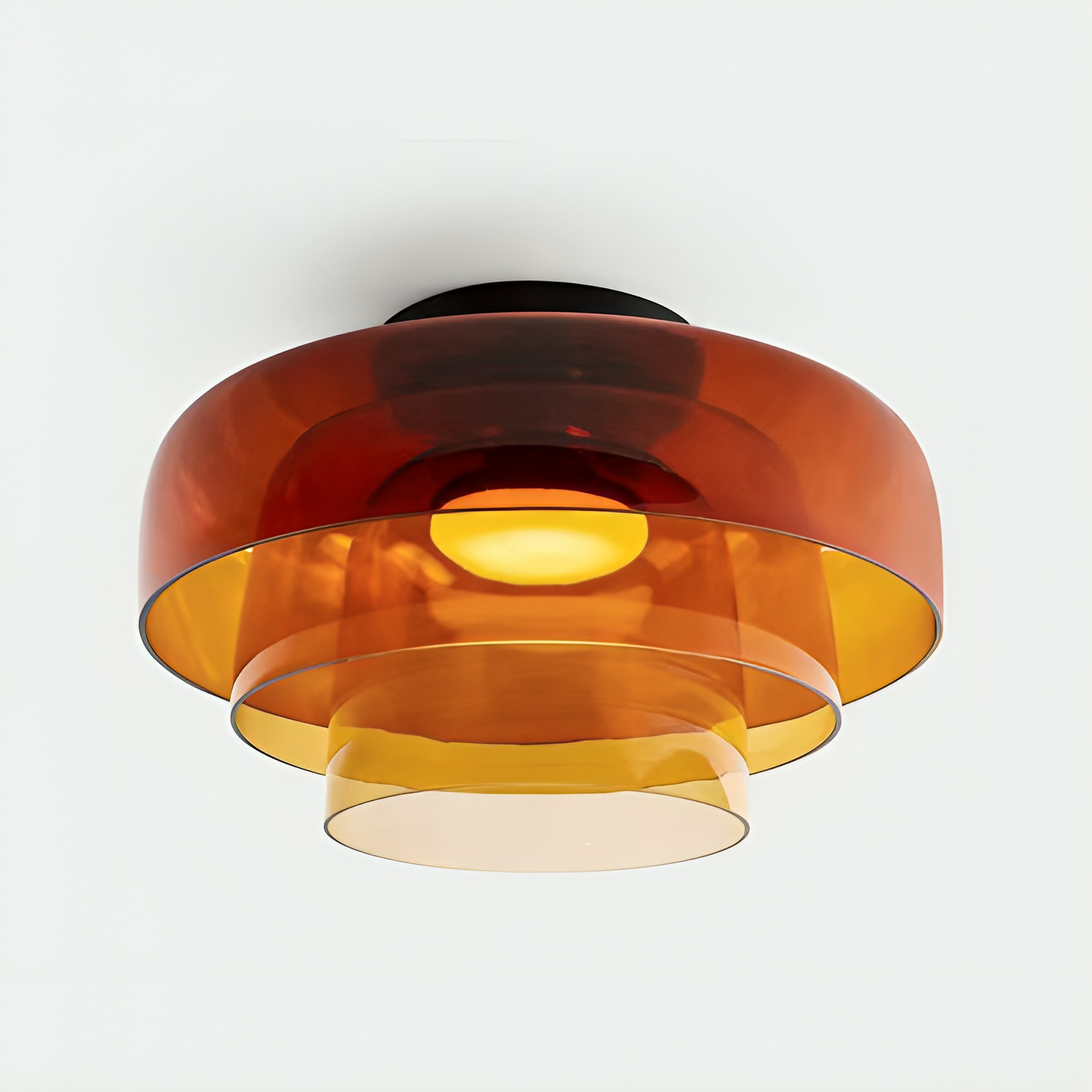 Nordische Bauhaus-Glas-Pendelleuchte in Schichten