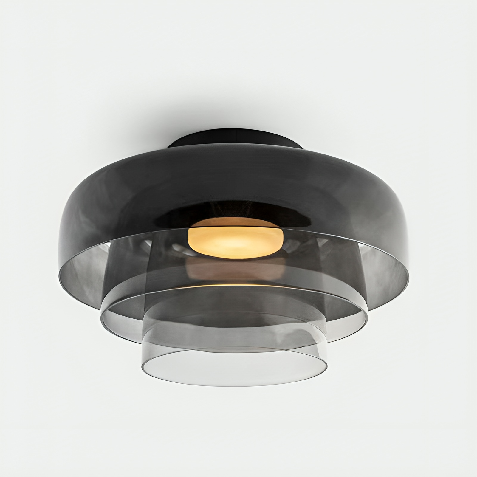 Nordische Bauhaus-Glas-Pendelleuchte in Schichten