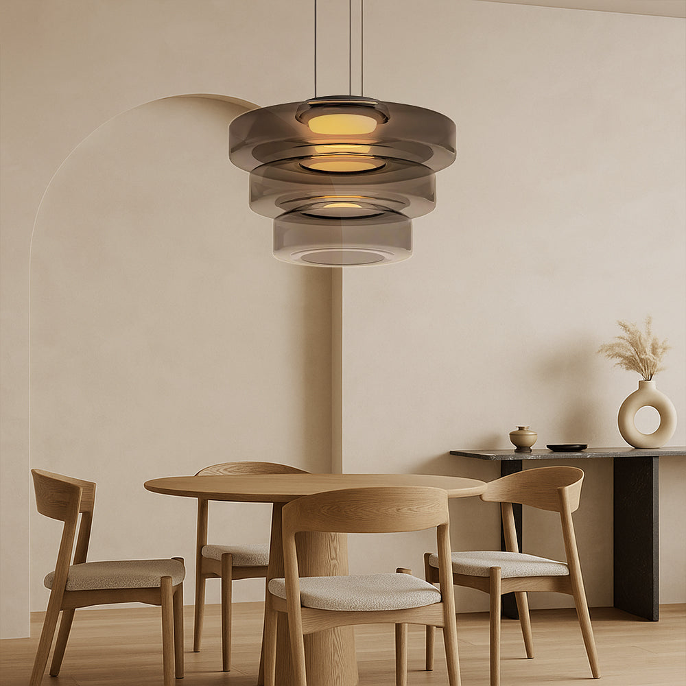 Dänische Glas Bauhaus Pendelleuchte