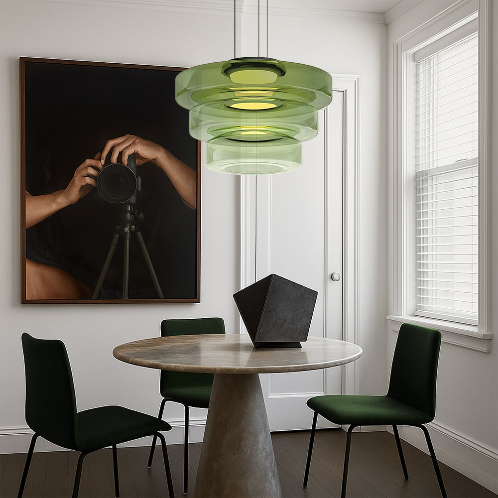 Dänische Glas Bauhaus Pendelleuchte