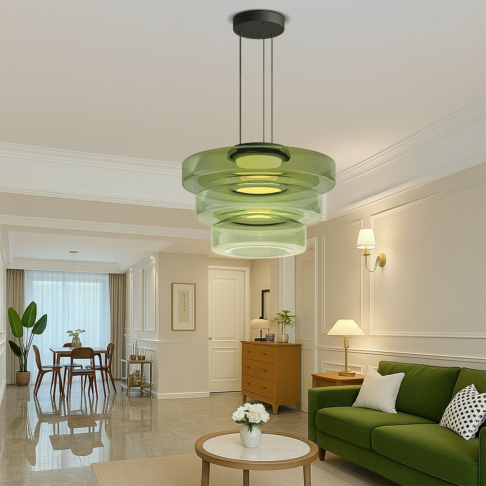 Dänische Glas Bauhaus Pendelleuchte