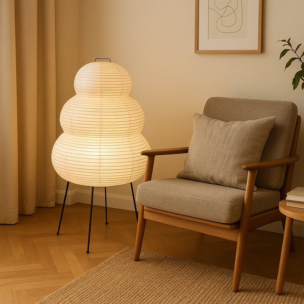 Tischlampe aus Reispapier