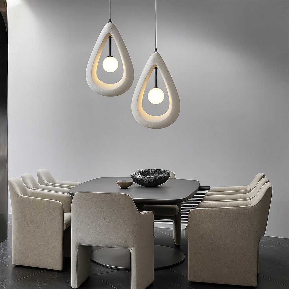 Japandi Oval Pendelleuchte