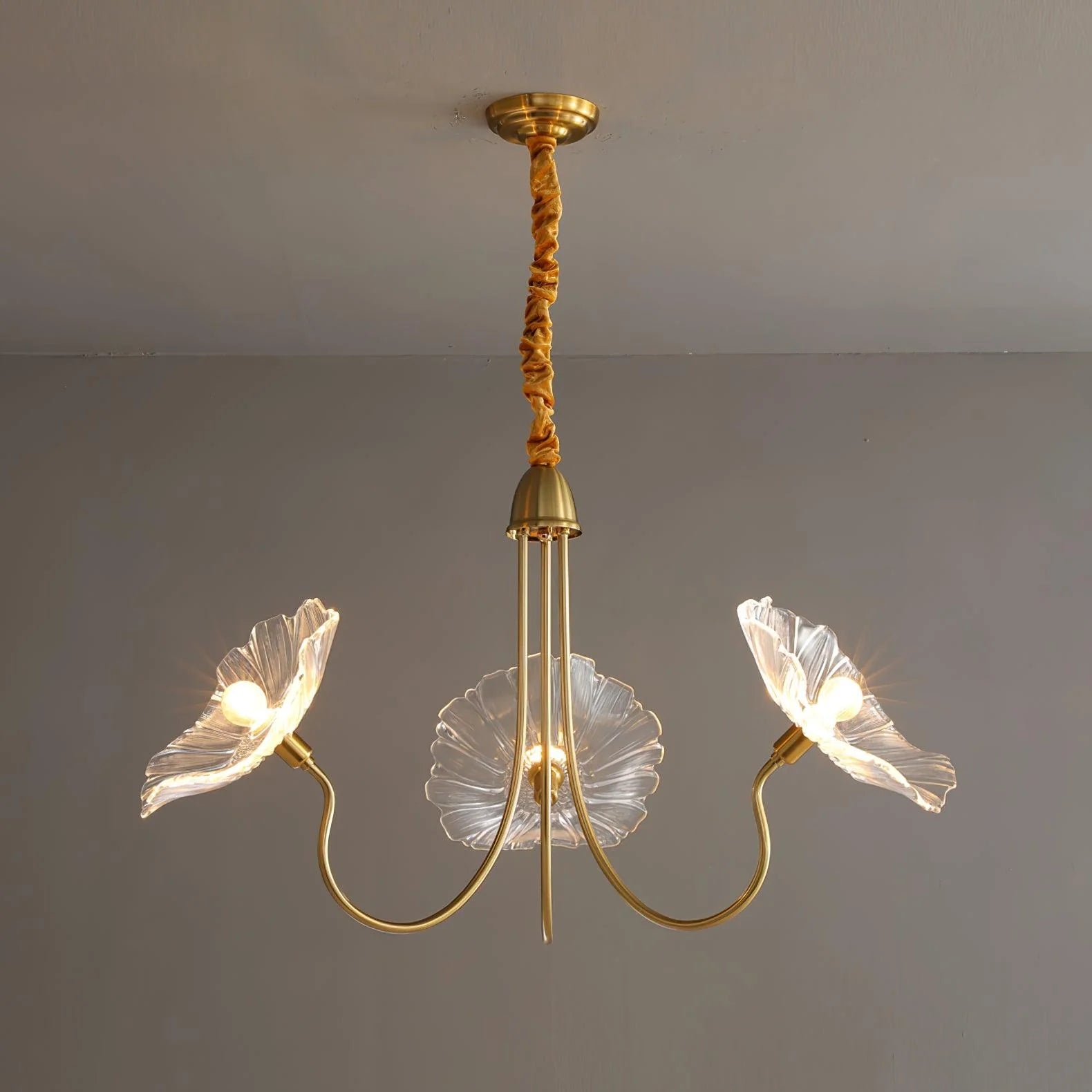 Lotus-Glasblatt-Kronleuchter