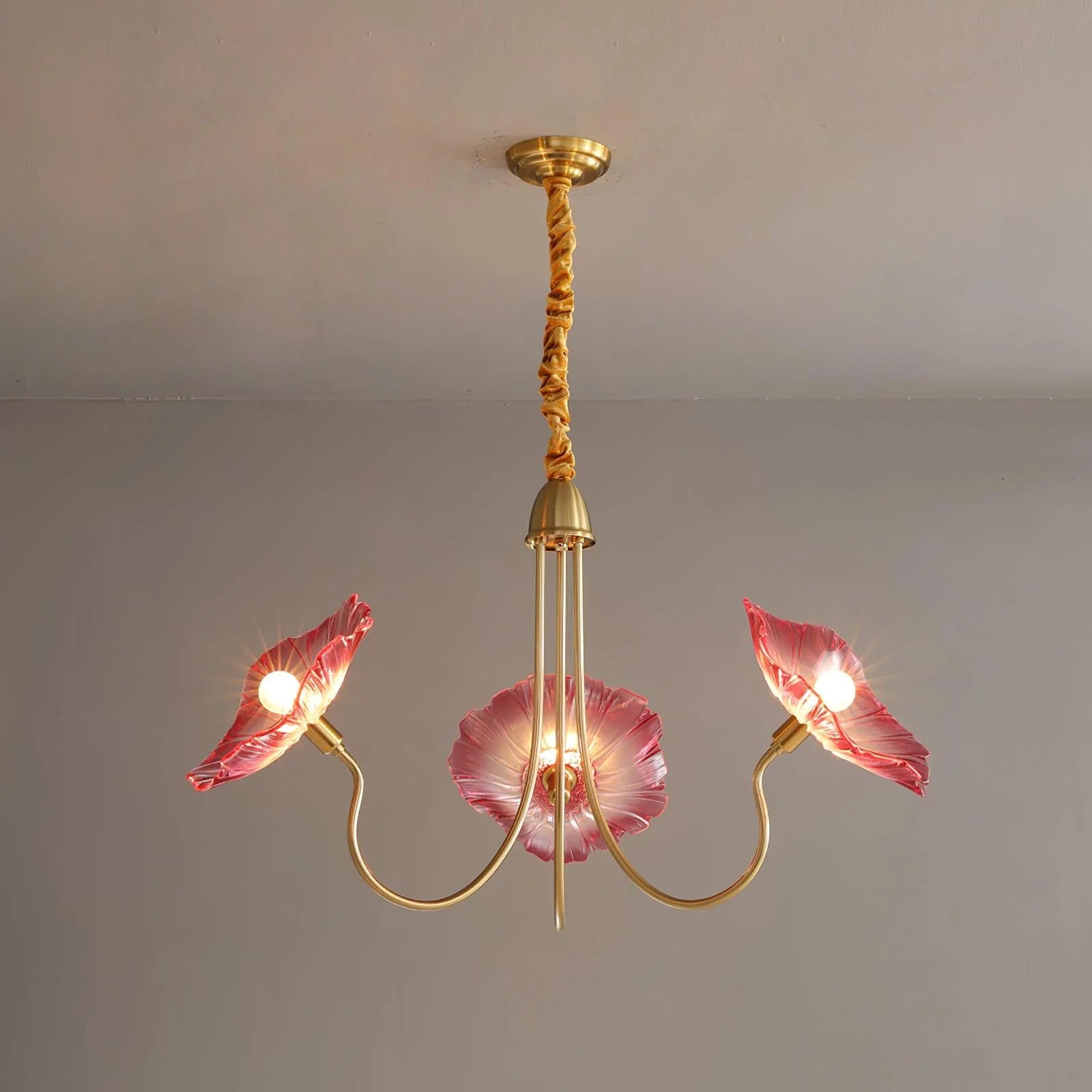 Lotus-Glasblatt-Kronleuchter