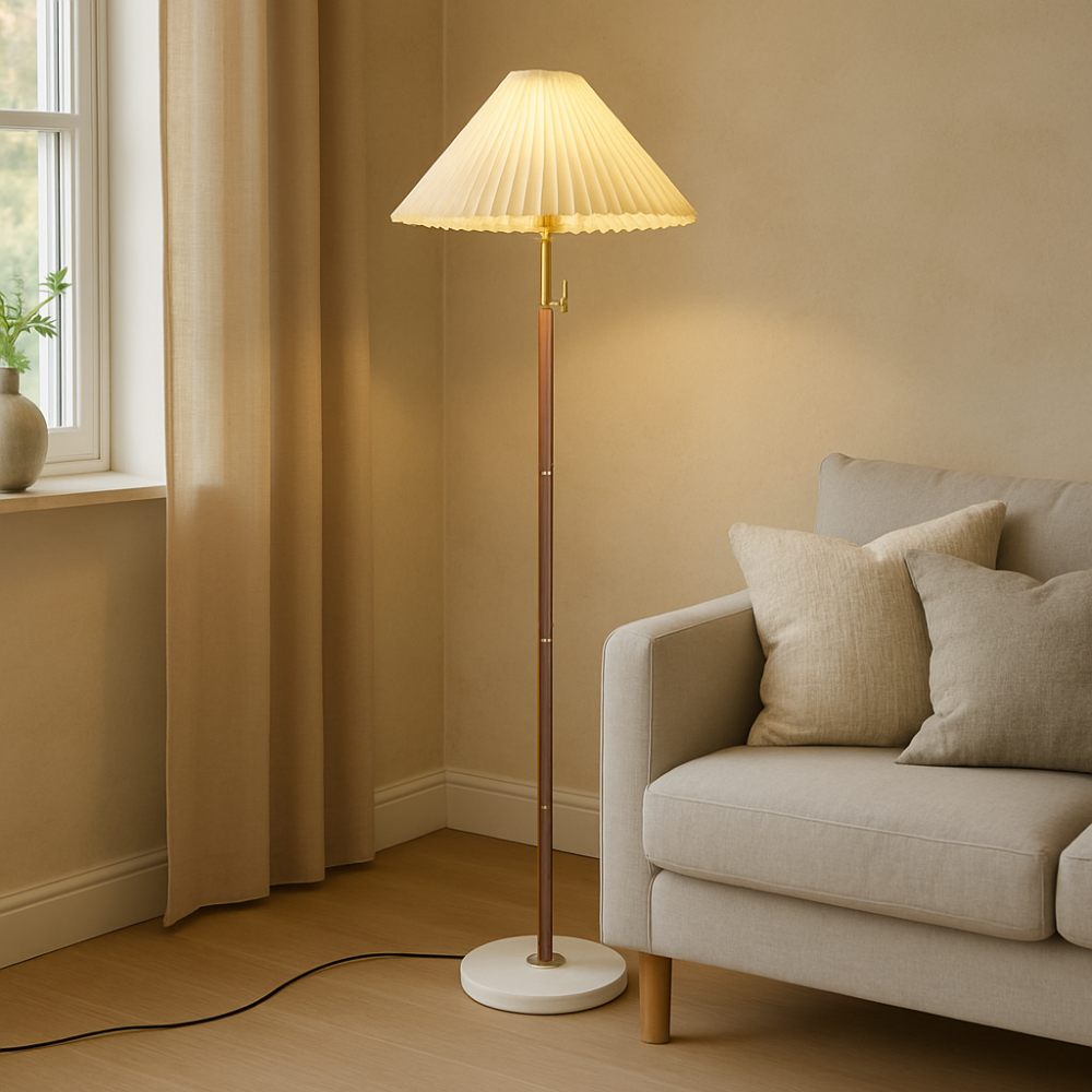 Yrus Vintage Stehlampe aus Holz