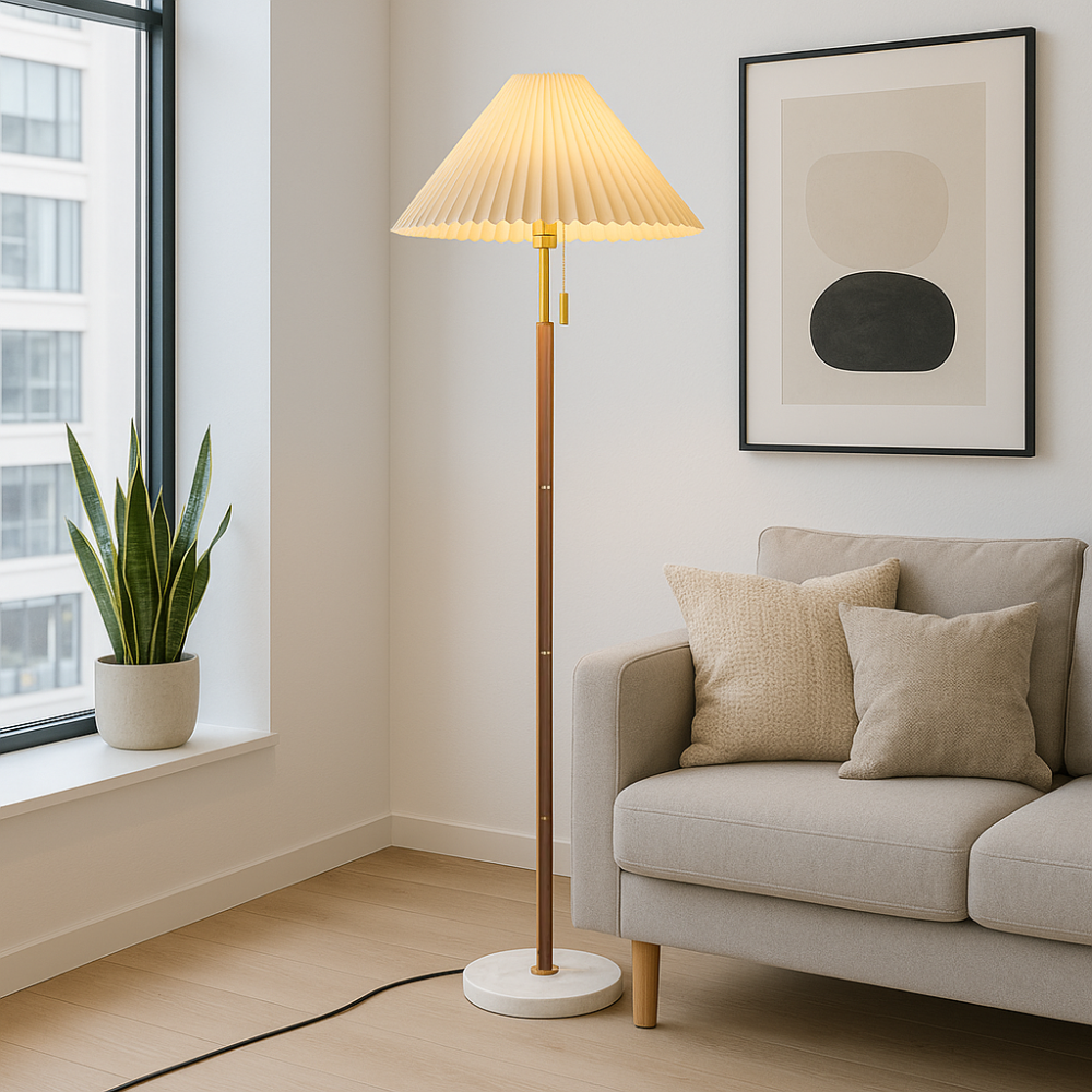 Yrus Vintage Stehlampe aus Holz