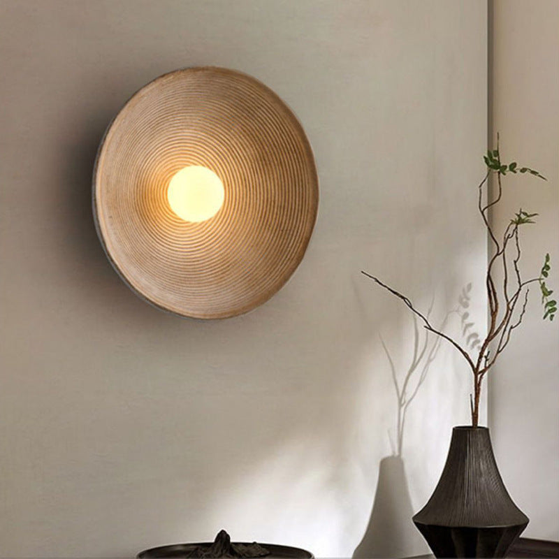 Japanische Wandleuchte aus Holz