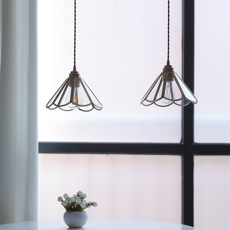 Vintage Glas Pendelleuchte