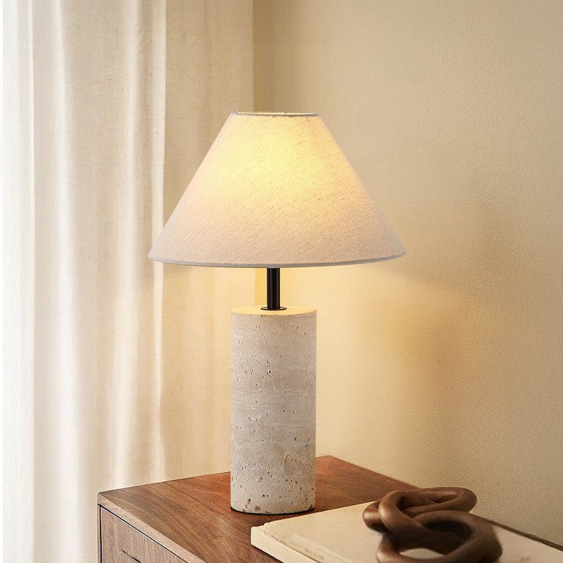 Lorie Marmor + Leinen Tischlampe