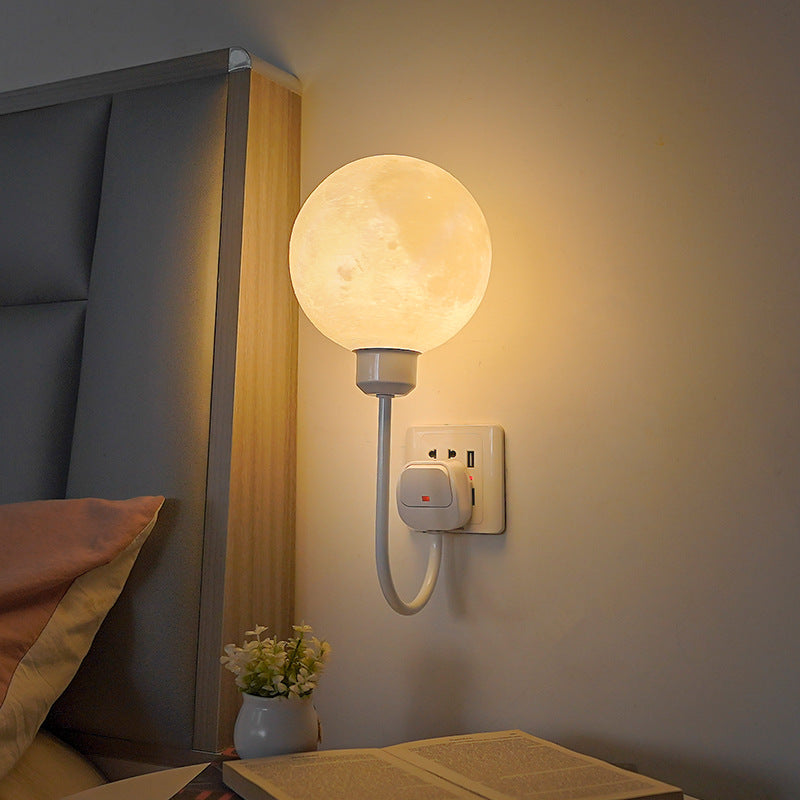 Steckbare Mond-Wandleuchte