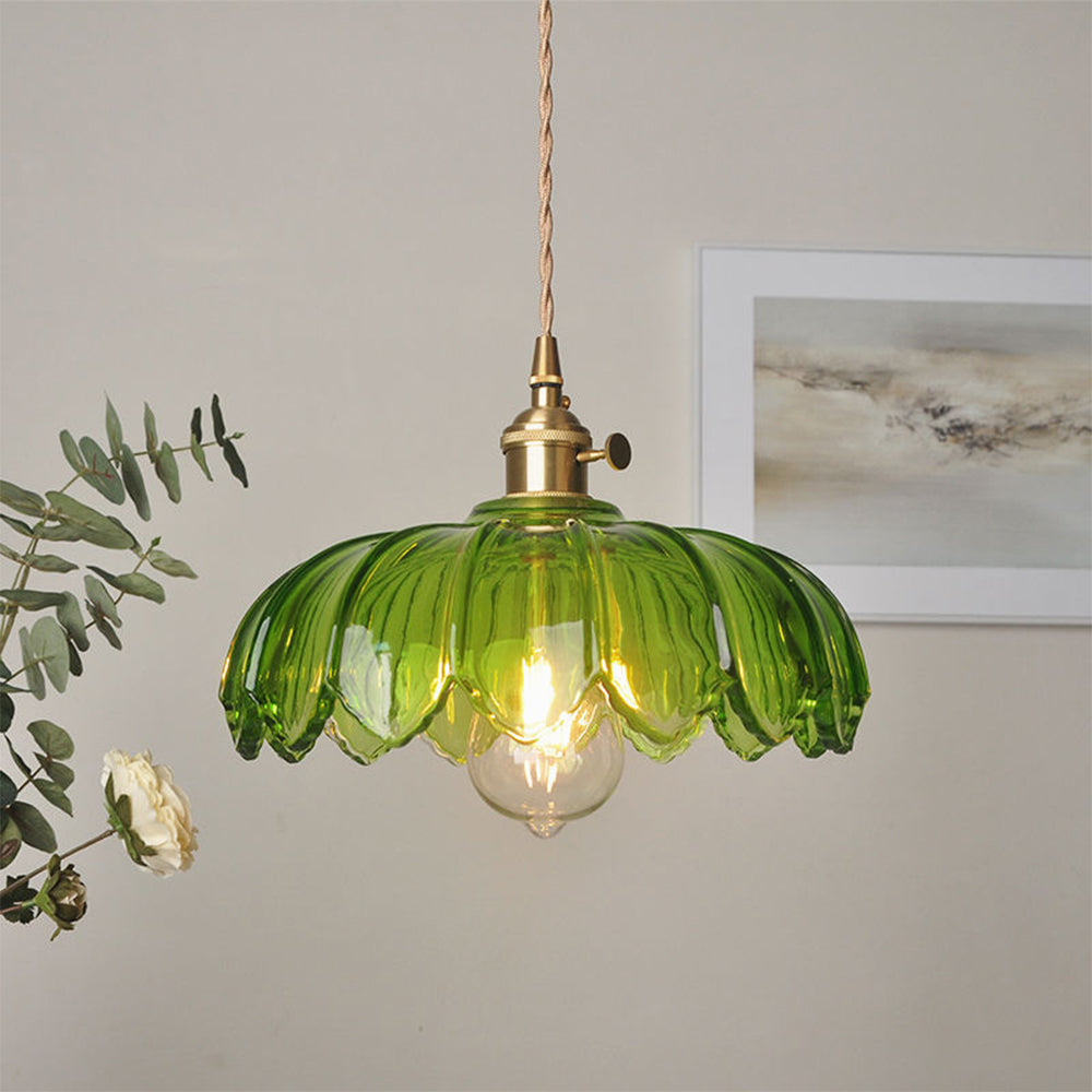 Glasblume Pendelleuchte