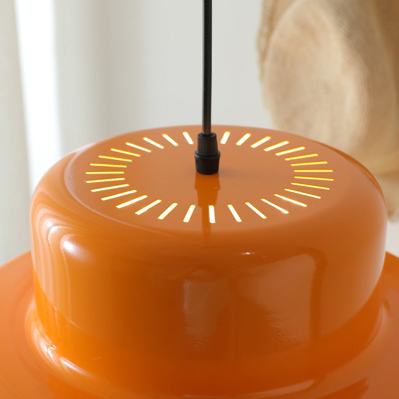Italienische Orange Bauhaus Pendelleuchte