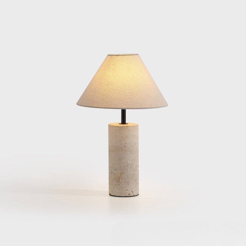 Lorie Marmor + Leinen Tischlampe