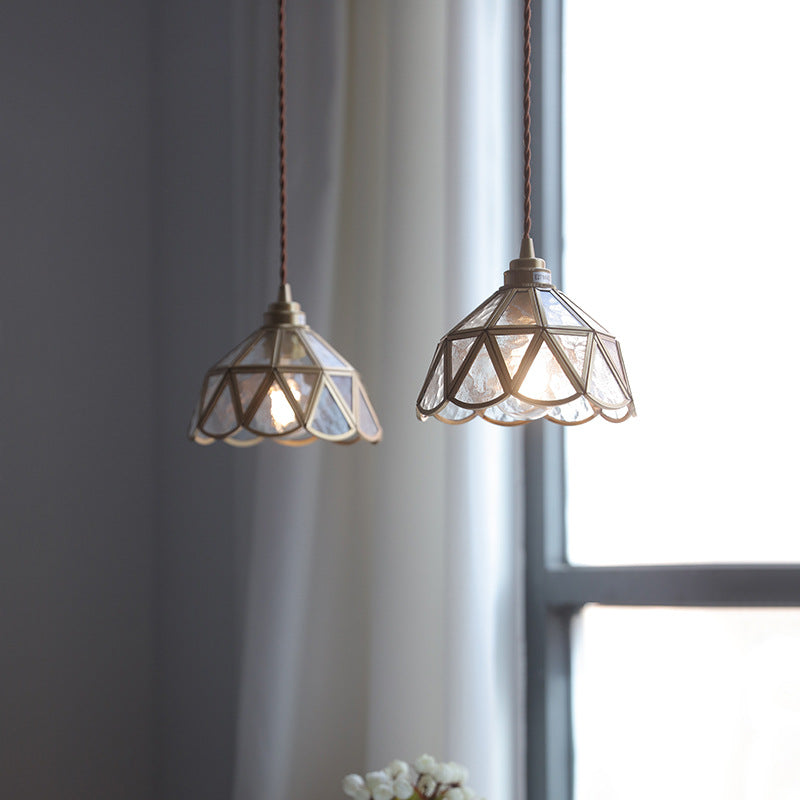 Vintage Glas Pendelleuchte