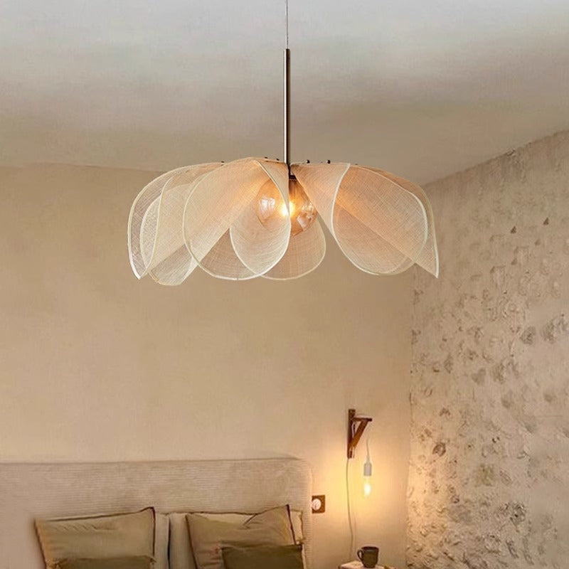 Vintage Stoff Pendelleuchte