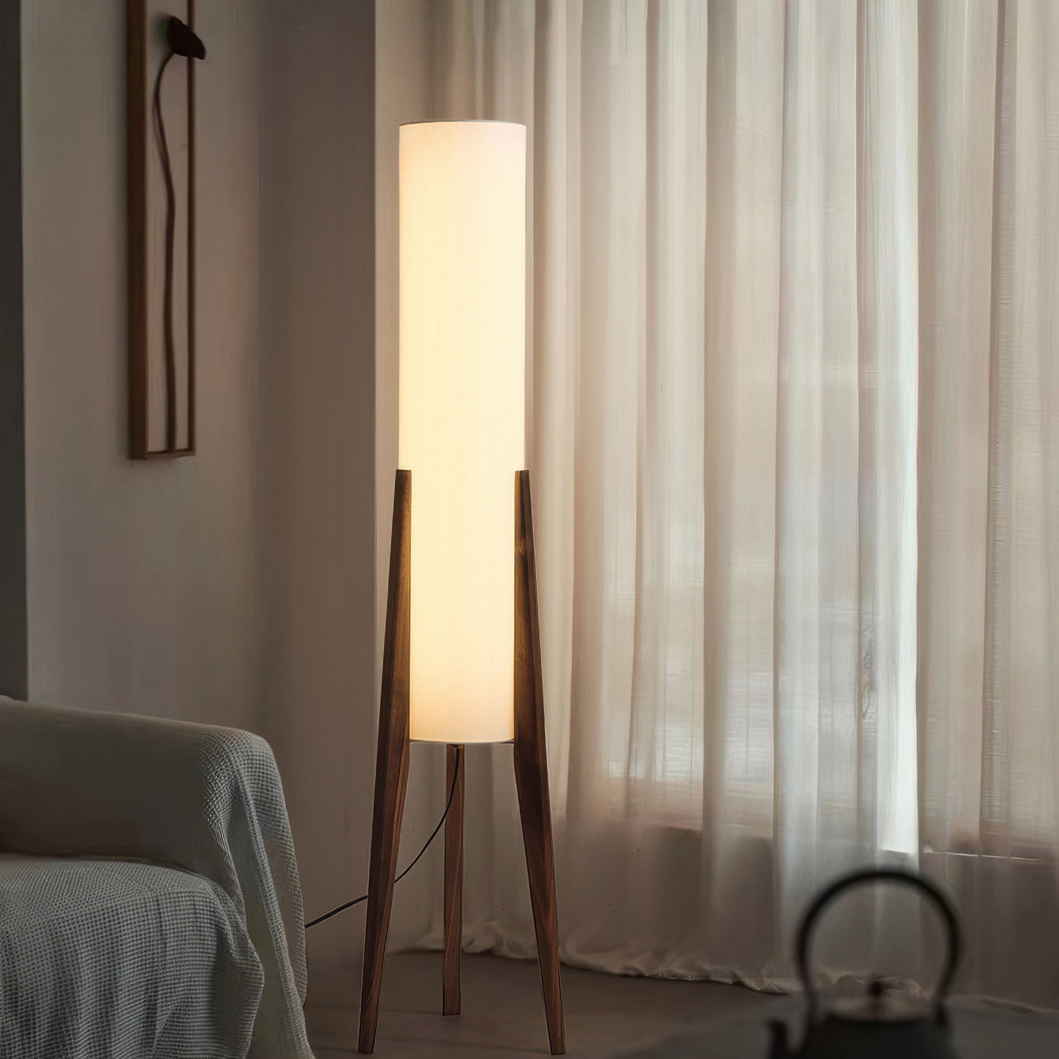 Stehlampe Nussbaum massiv
