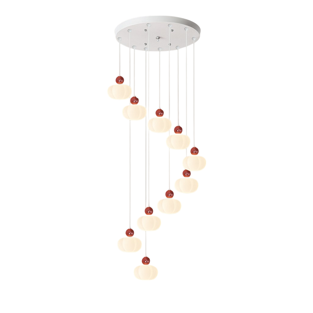 Art Deco Creme Treppe Kronleuchter