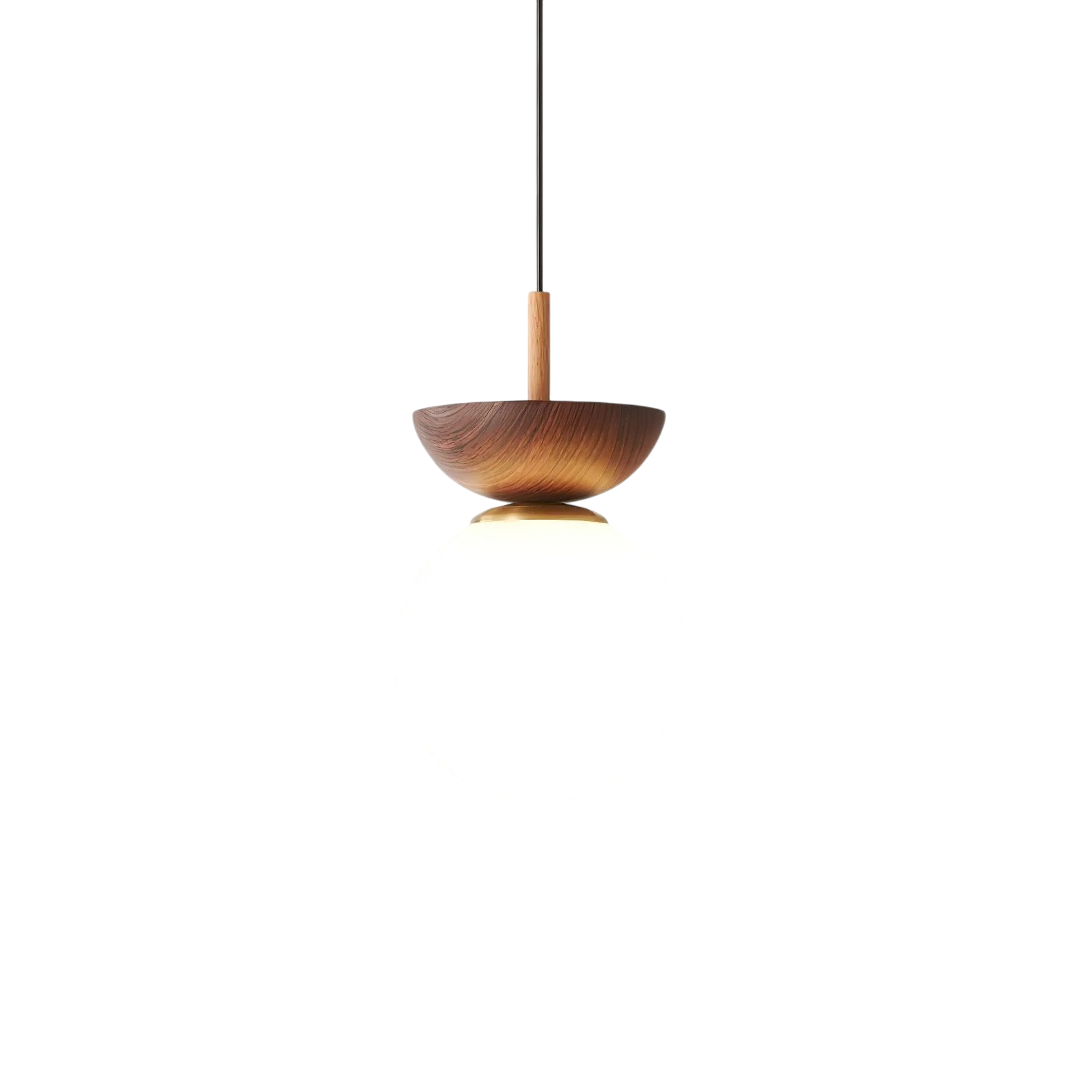 Japandi Pendelleuchte aus Holz