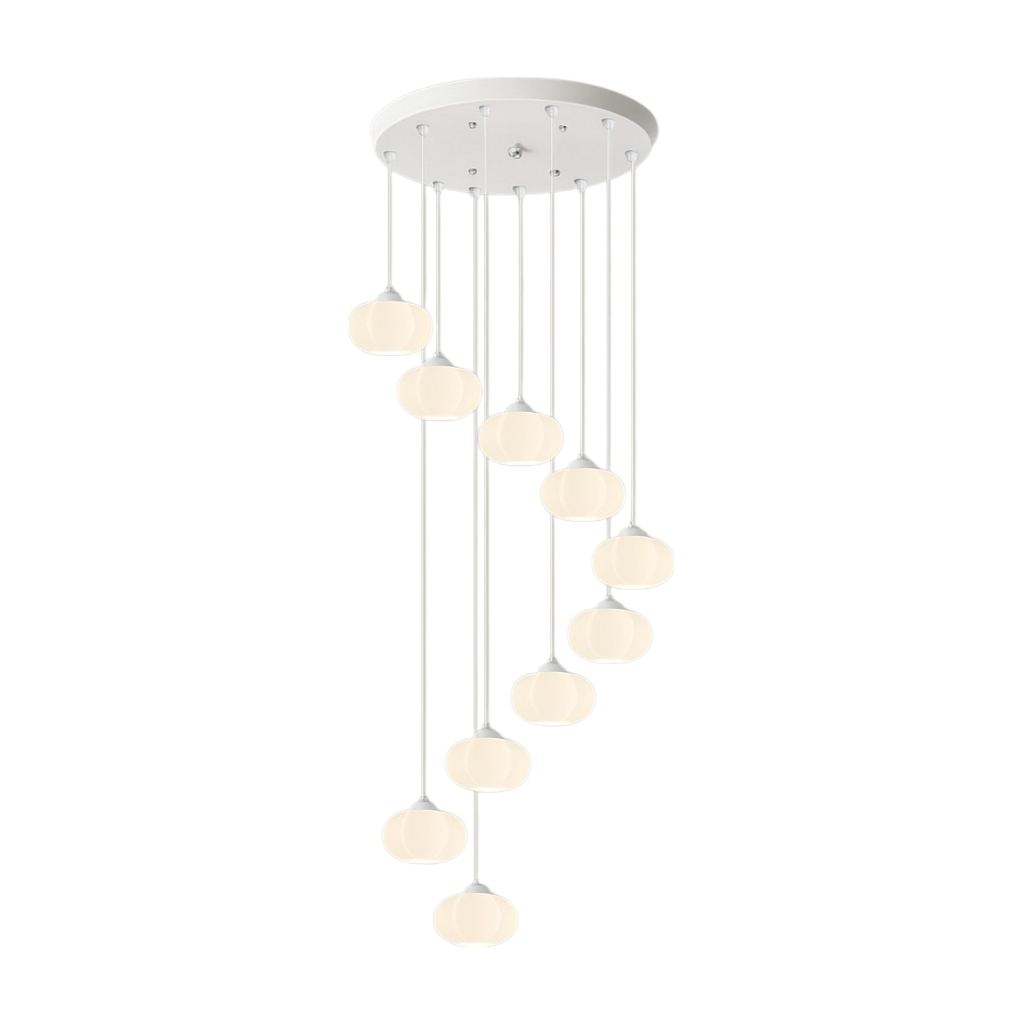 Art Deco Creme Treppe Kronleuchter