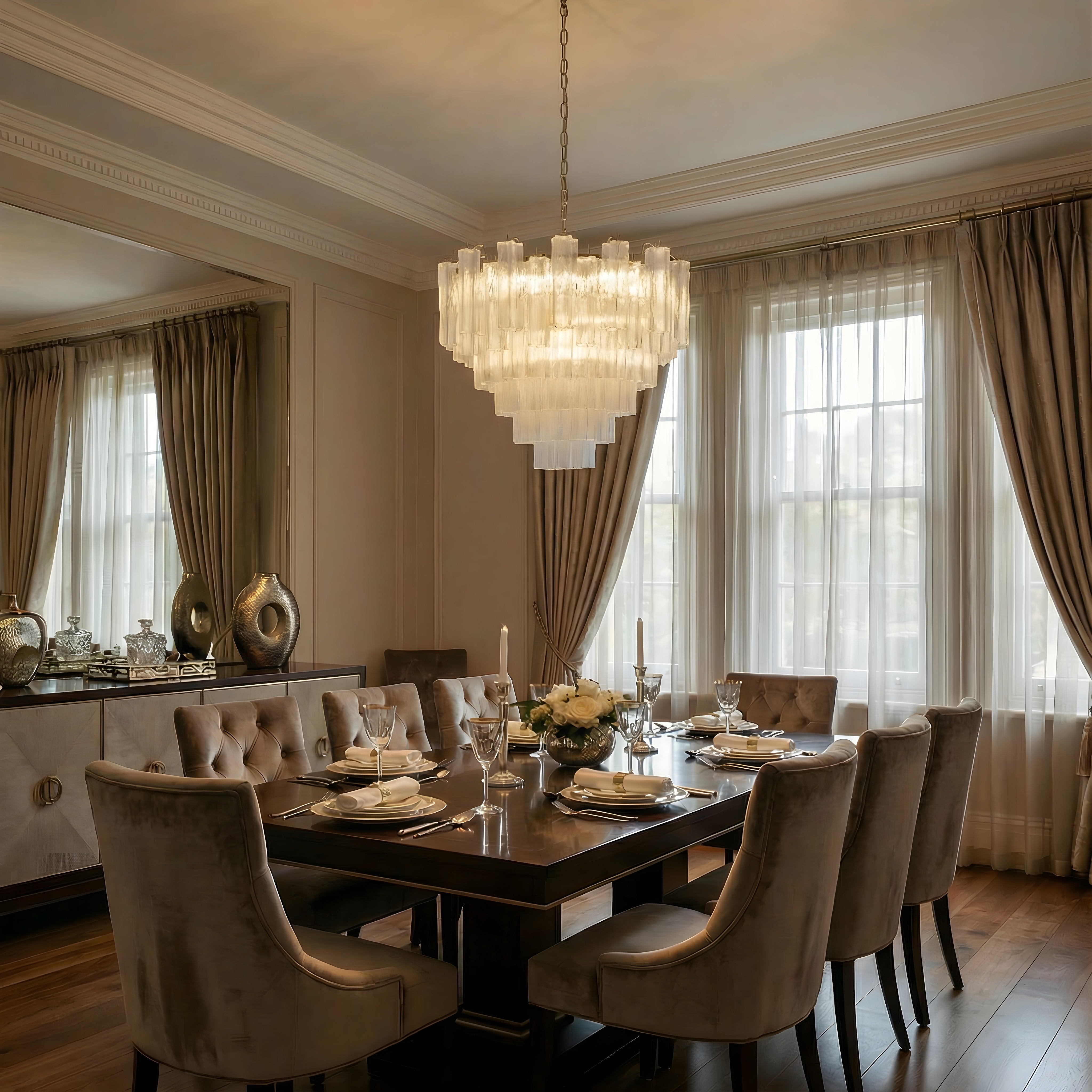 Französischer Glas-Kronleuchter