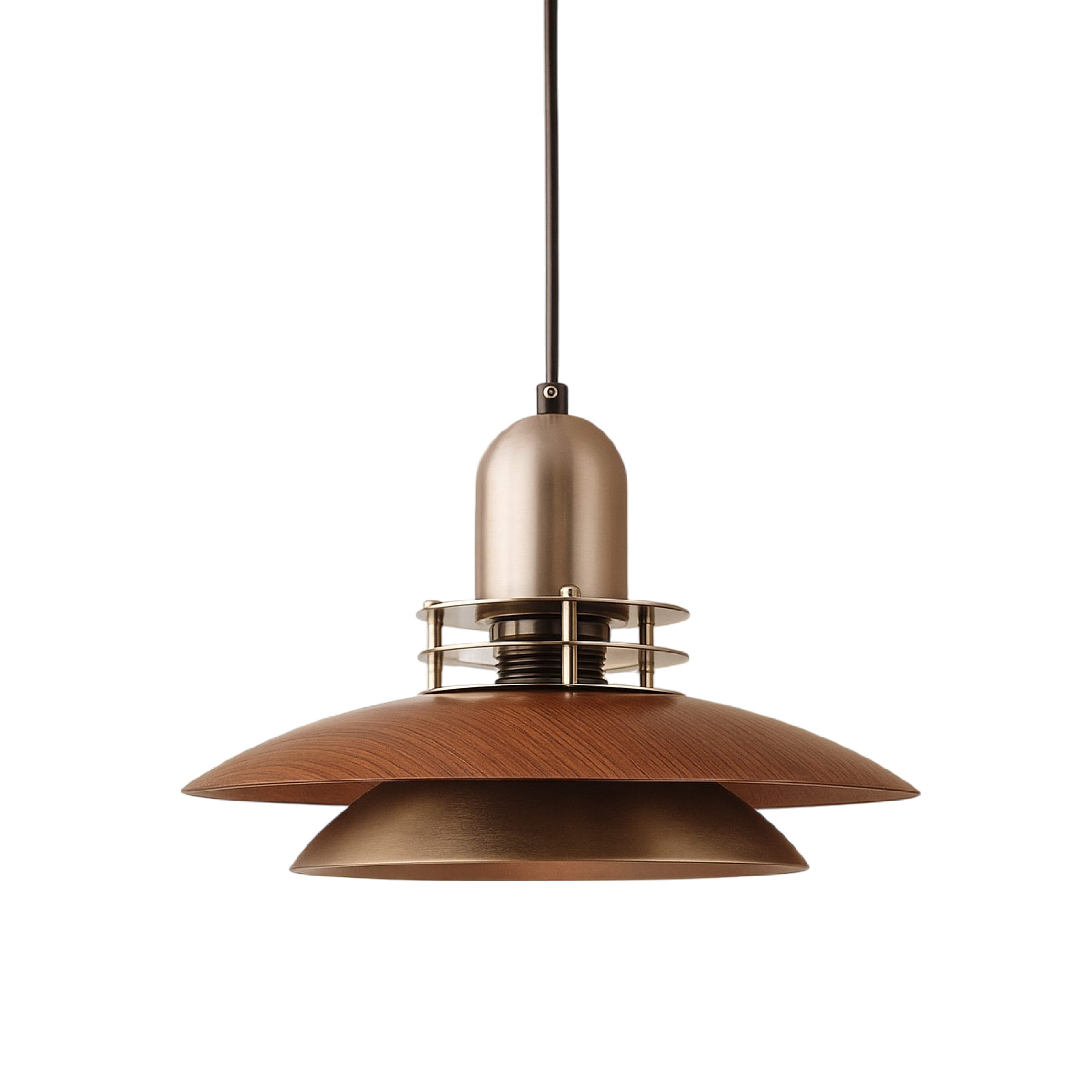 Walnuss Holz Schicht Pendelleuchte